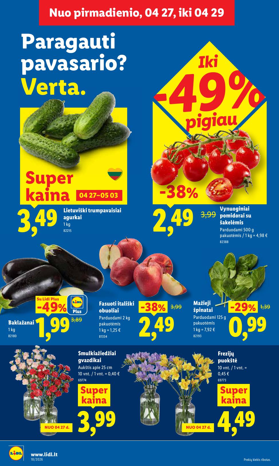 Naujausias LIDL kaininis katalogas 2026.04.27 - 2026.05.03