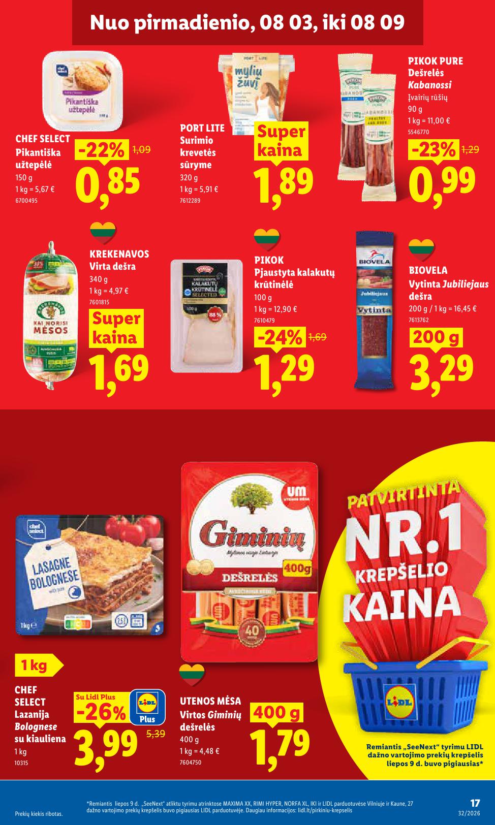 Naujausias LIDL kaininis katalogas 2026.08.03 - 2026.08.09