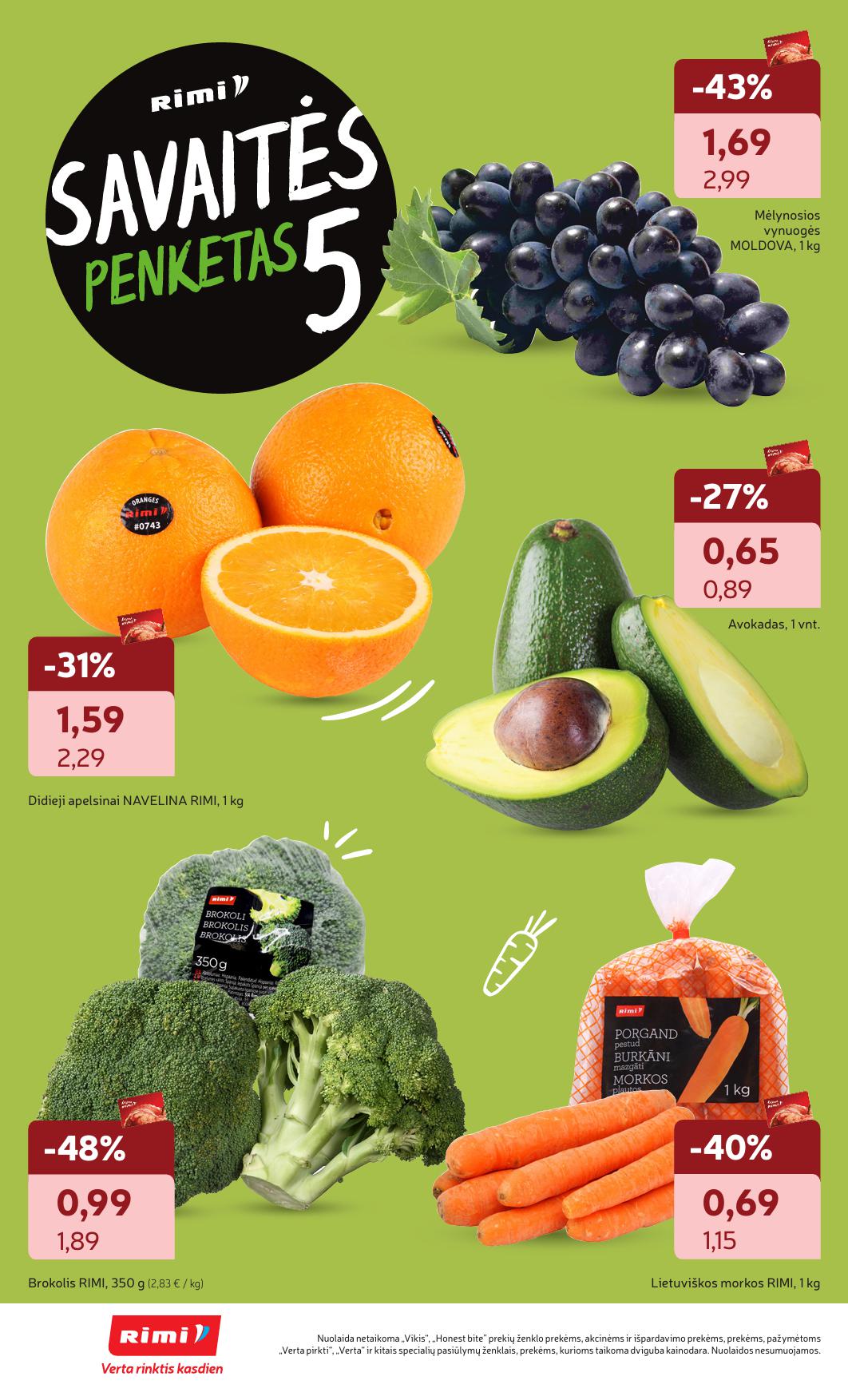 Naujausias RIMI kaininis katalogas 2026.01.06 - 2026.01.12