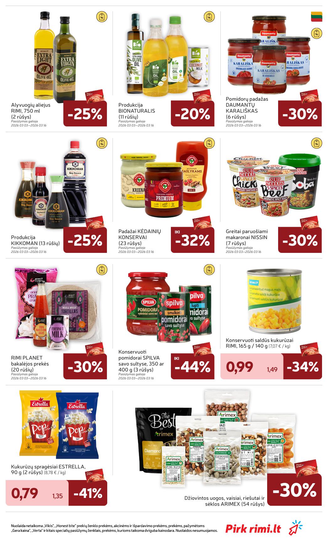 Naujausias RIMI kaininis katalogas 2026.03.10 - 2026.03.16