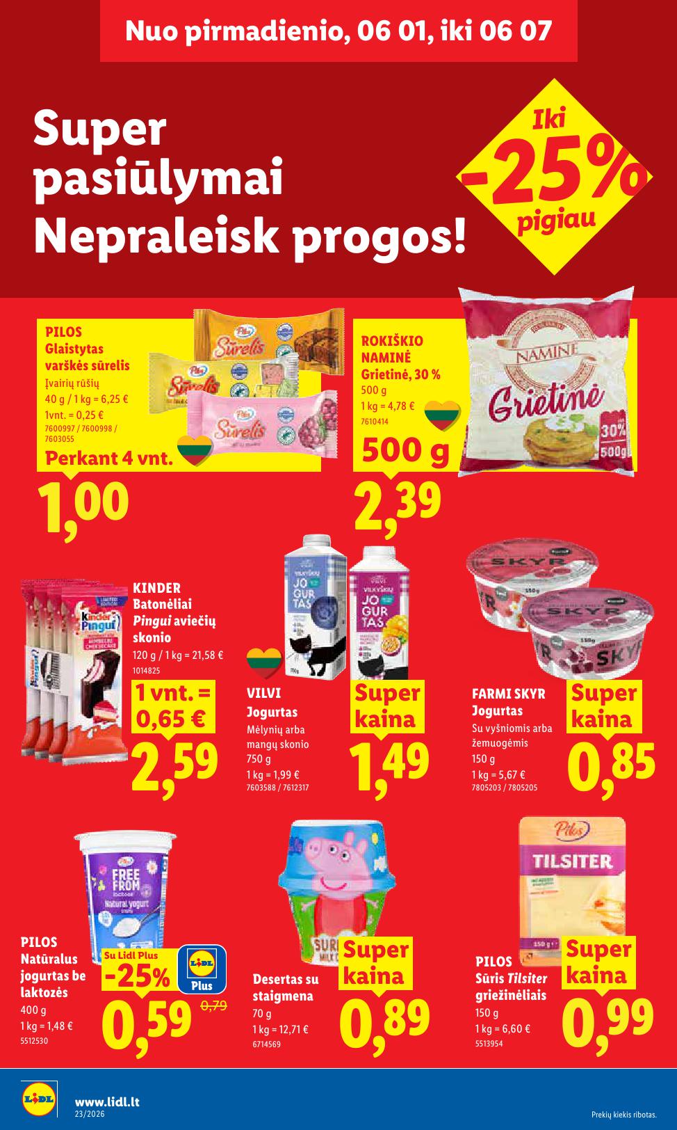 LIDL akcijų ir nuolaidų leidinys 2026.06.01 - 2026.06.07