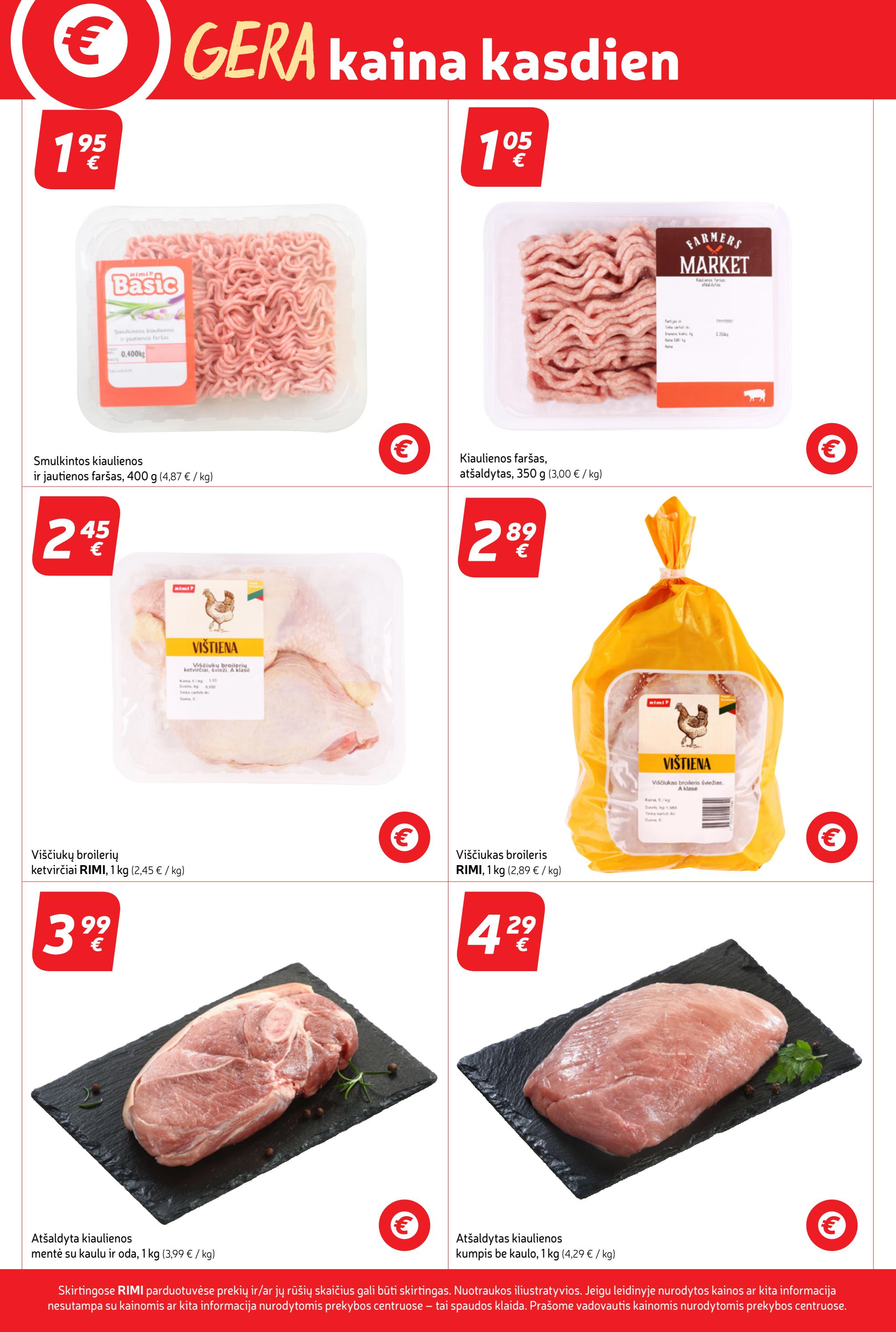 RIMI sumažintų kainų katalogas "Gera kaina kasdien"