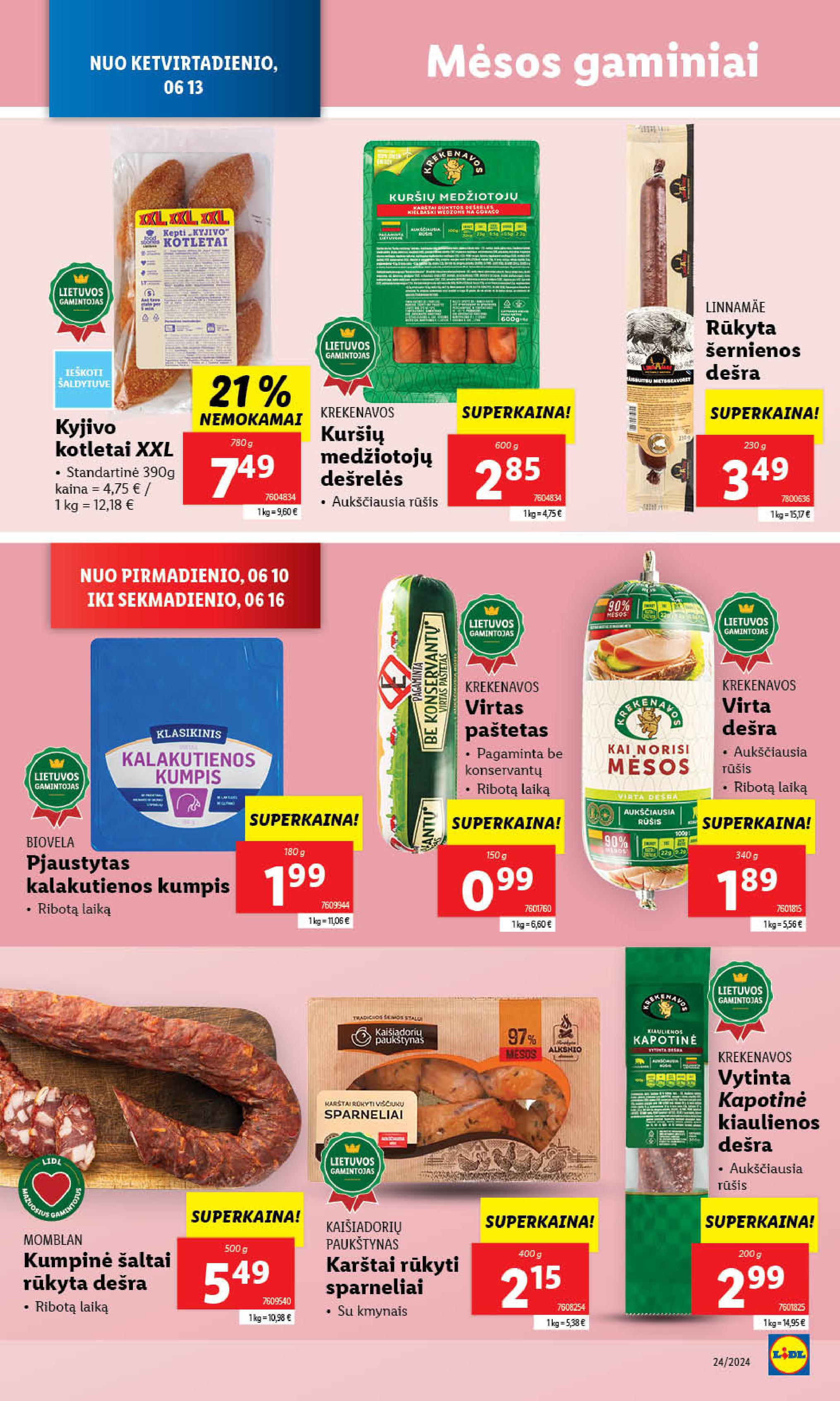 Naujausias LIDL kaininis katalogas 2024.06.10 - 2024.06.16