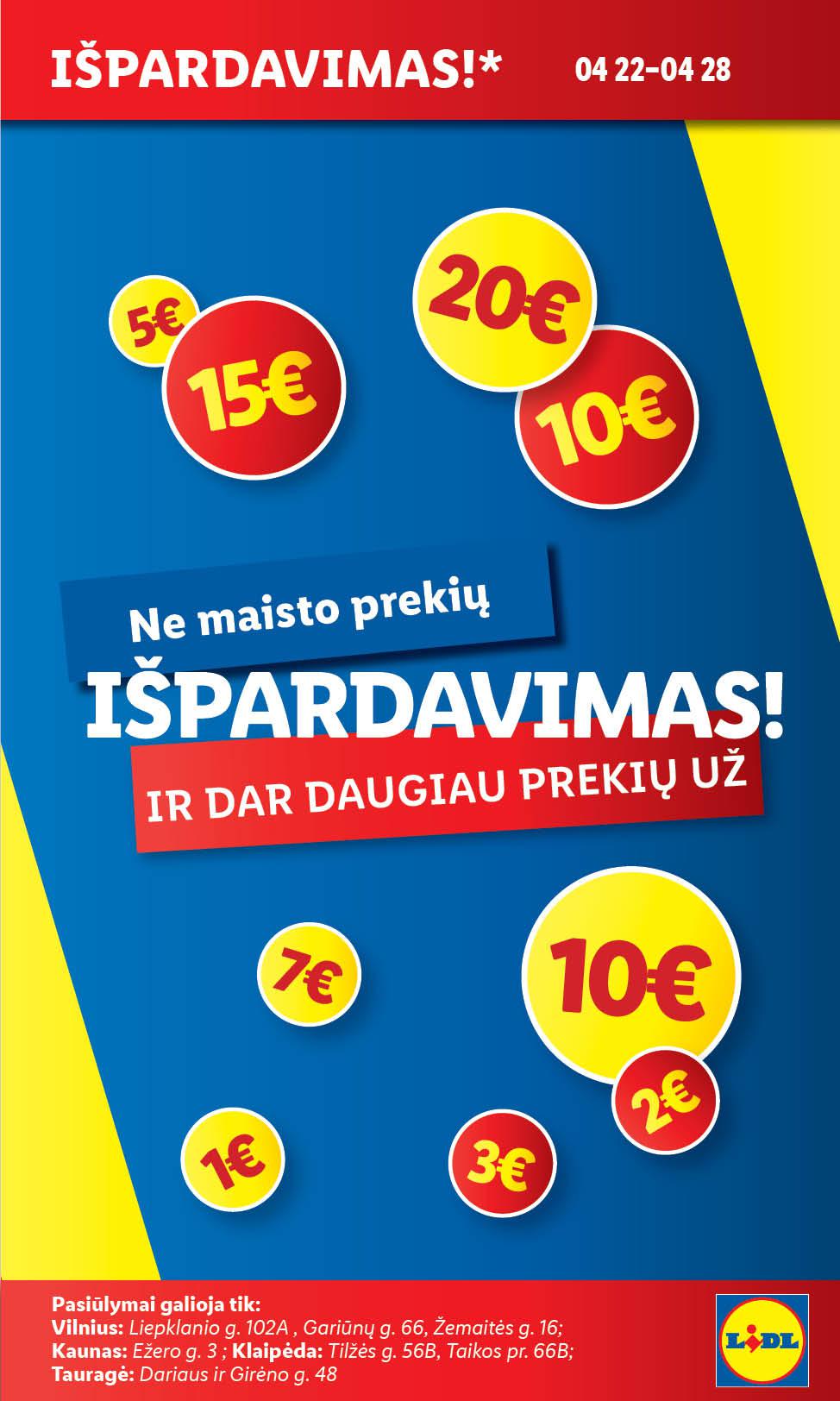 LIDL akcijų leidinukas "Išpardavimas!"