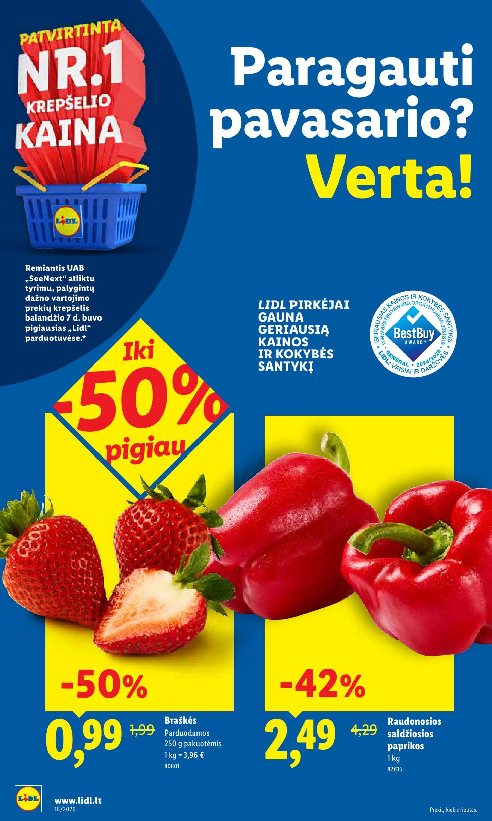 Naujausias LIDL kaininis katalogas 2026.04.27 - 2026.05.03