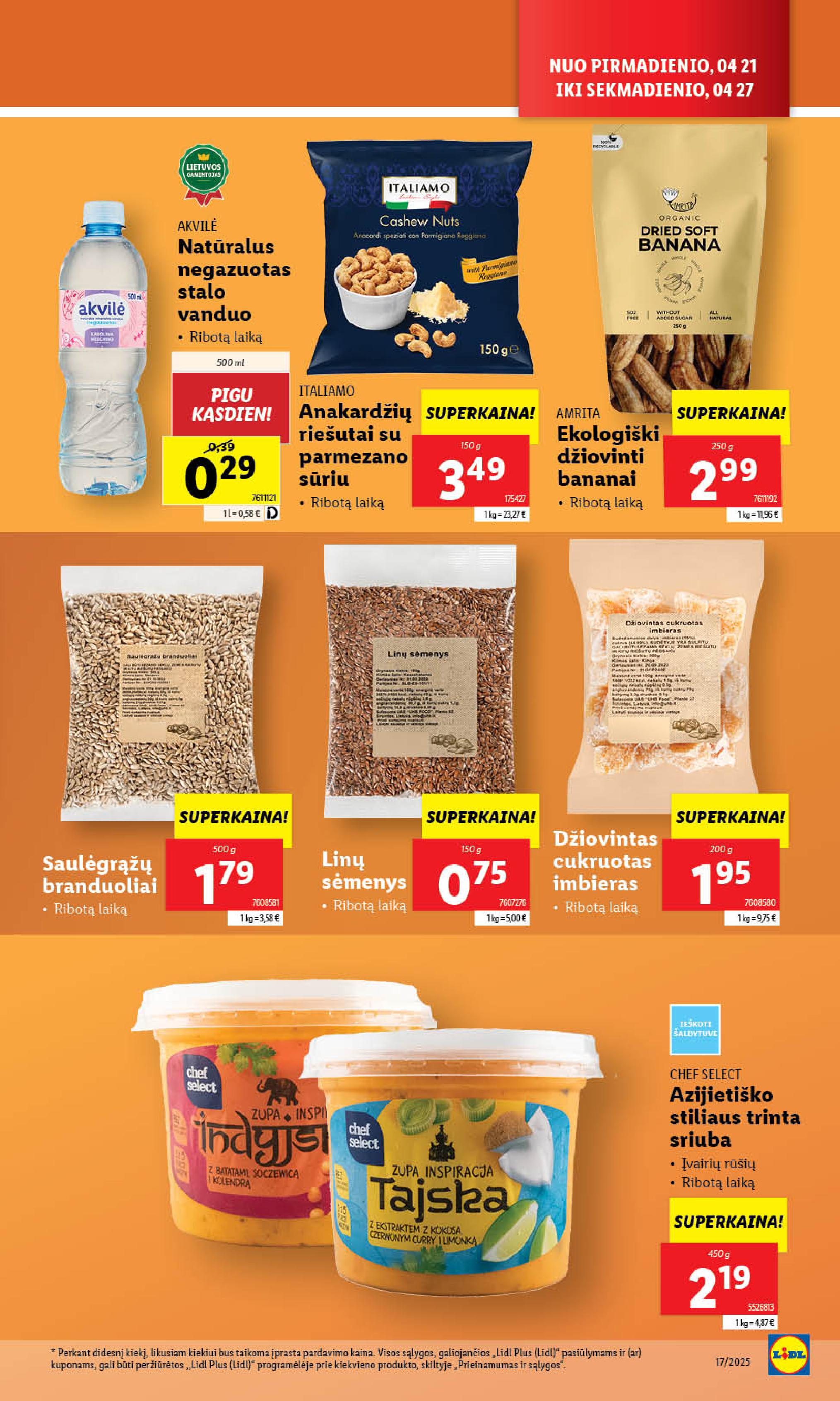 LIDL akcijų ir nuolaidų leidinys 2025.04.21 - 2025.04.27