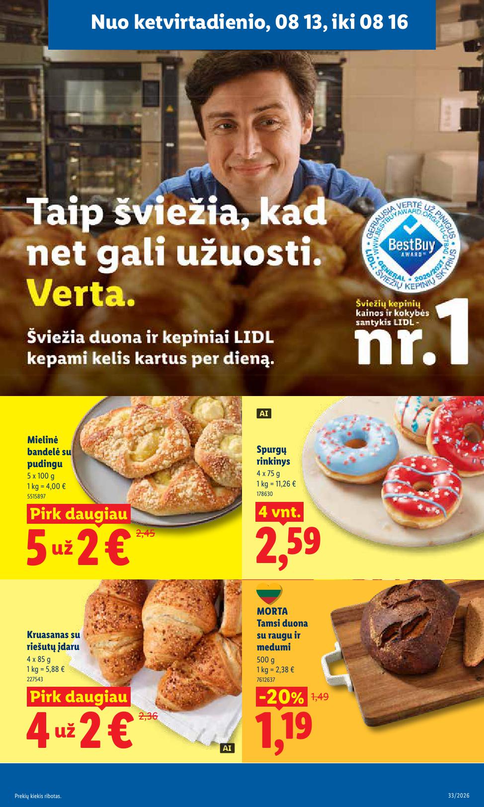 Naujausias LIDL kaininis katalogas 2026.08.10 - 2026.08.16