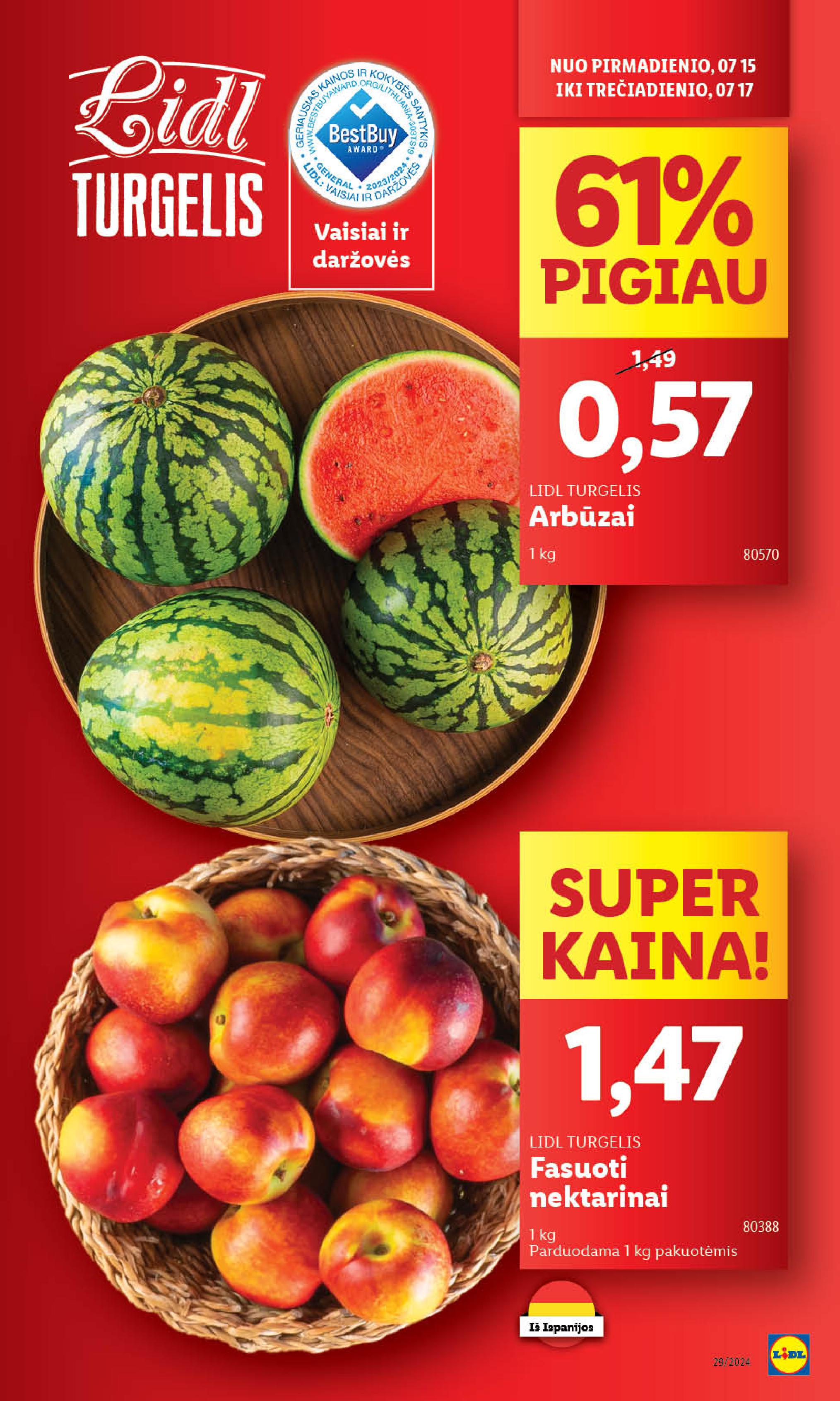 Naujausias LIDL kaininis katalogas 2024.07.15 - 2024.07.21