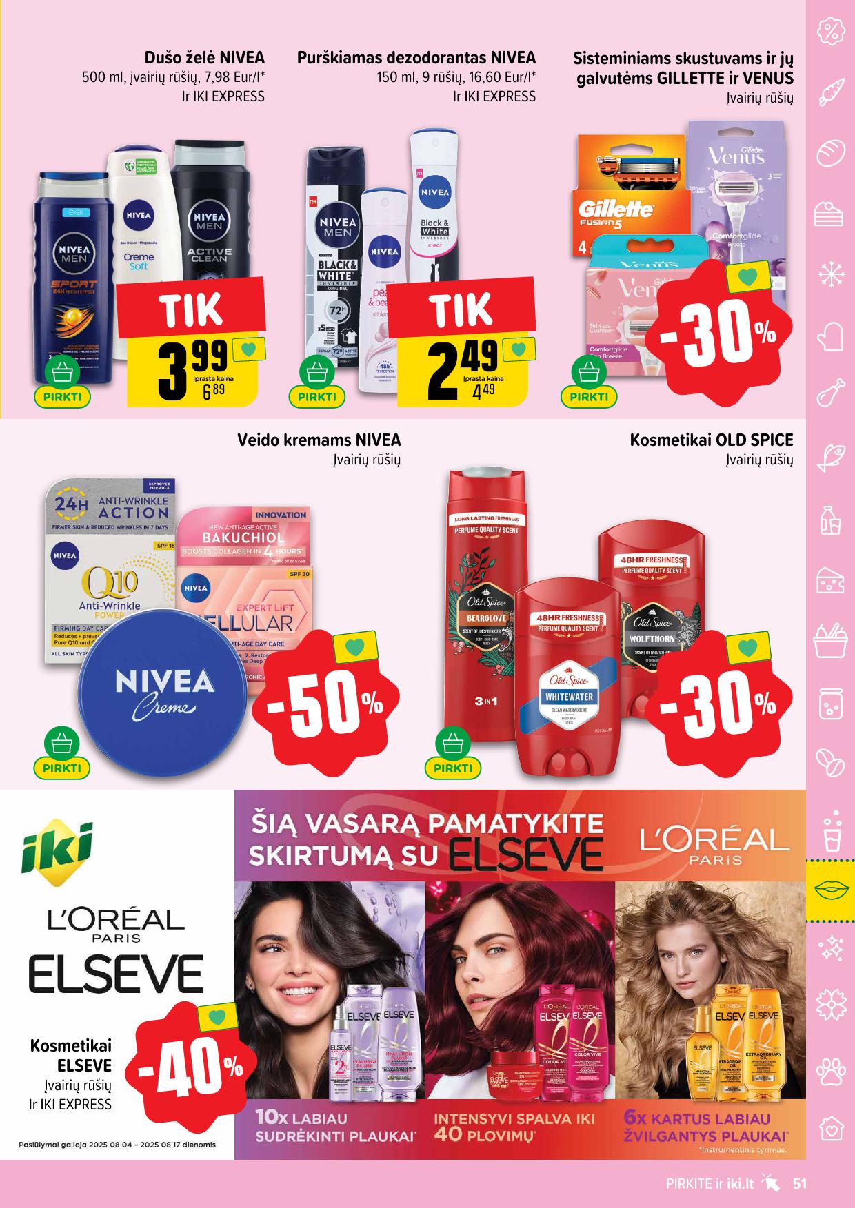 IKI SAVAITĖLĖ akcijų ir nuolaidų leidinys Nr.32 2025.08.04 - 2025.08.10