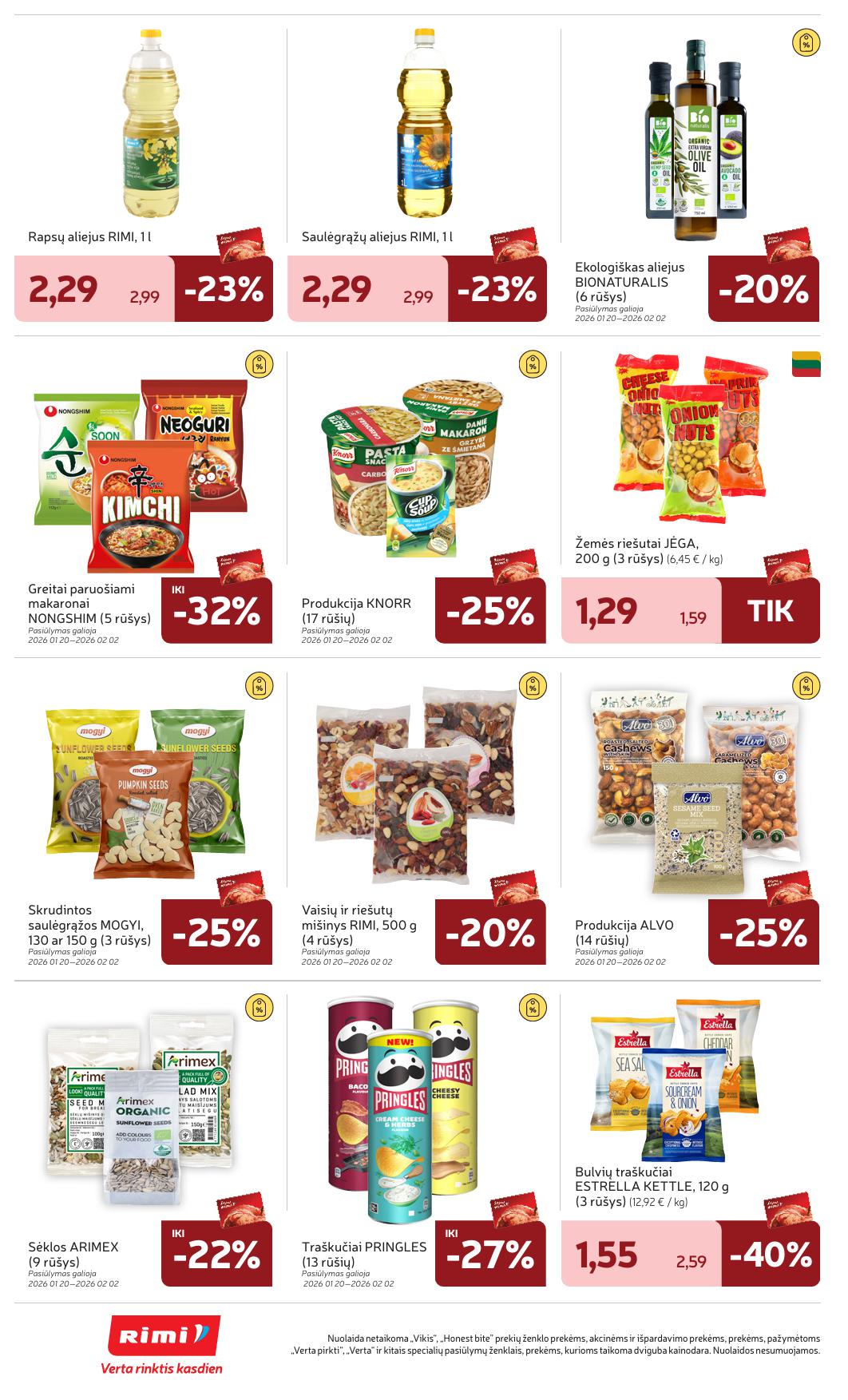 Naujausias RIMI kaininis katalogas 2026.01.20 - 2026.01.26
