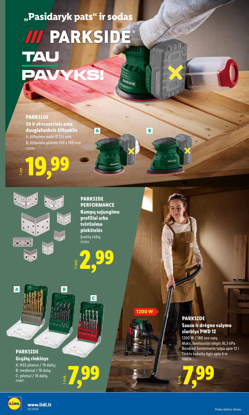 LIDL ne maisto prekių leidinys 2026.10.19 - 2026.10.25
