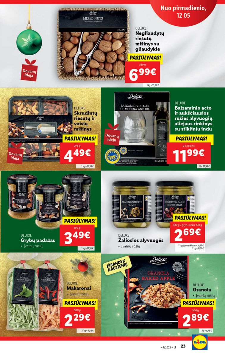 Naujausias LIDL kaininis katalogas 2022.12.05 - 2022.12.11
