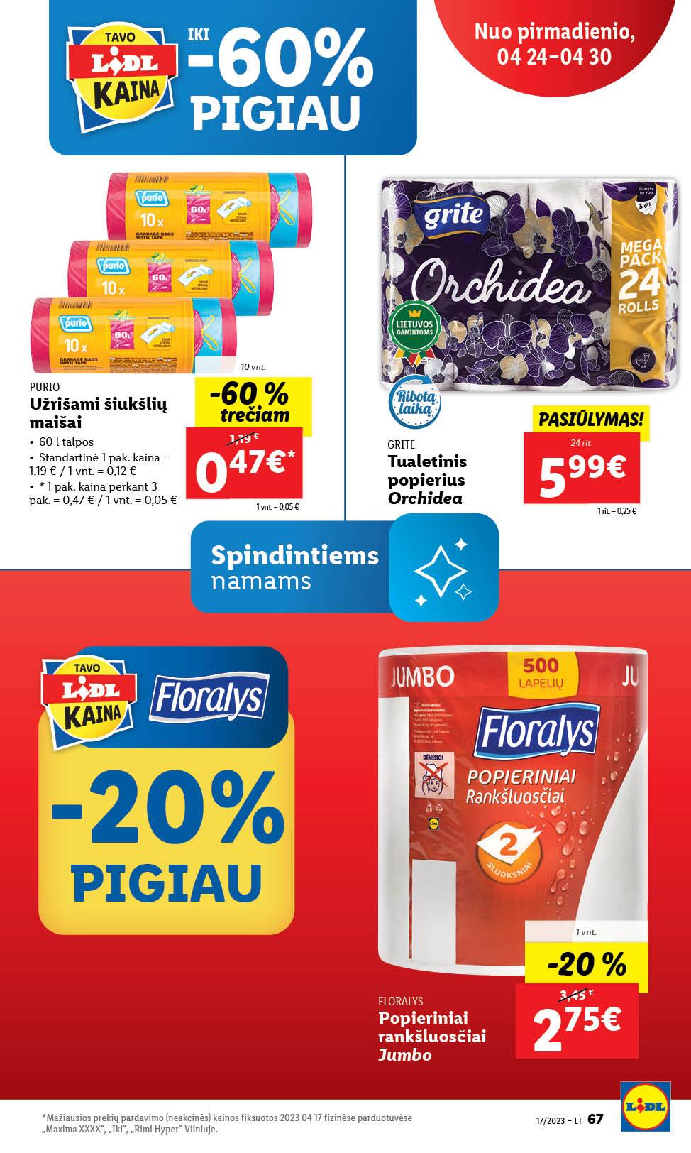 Naujausias LIDL kaininis katalogas 2023.04.24 - 2023.04.30