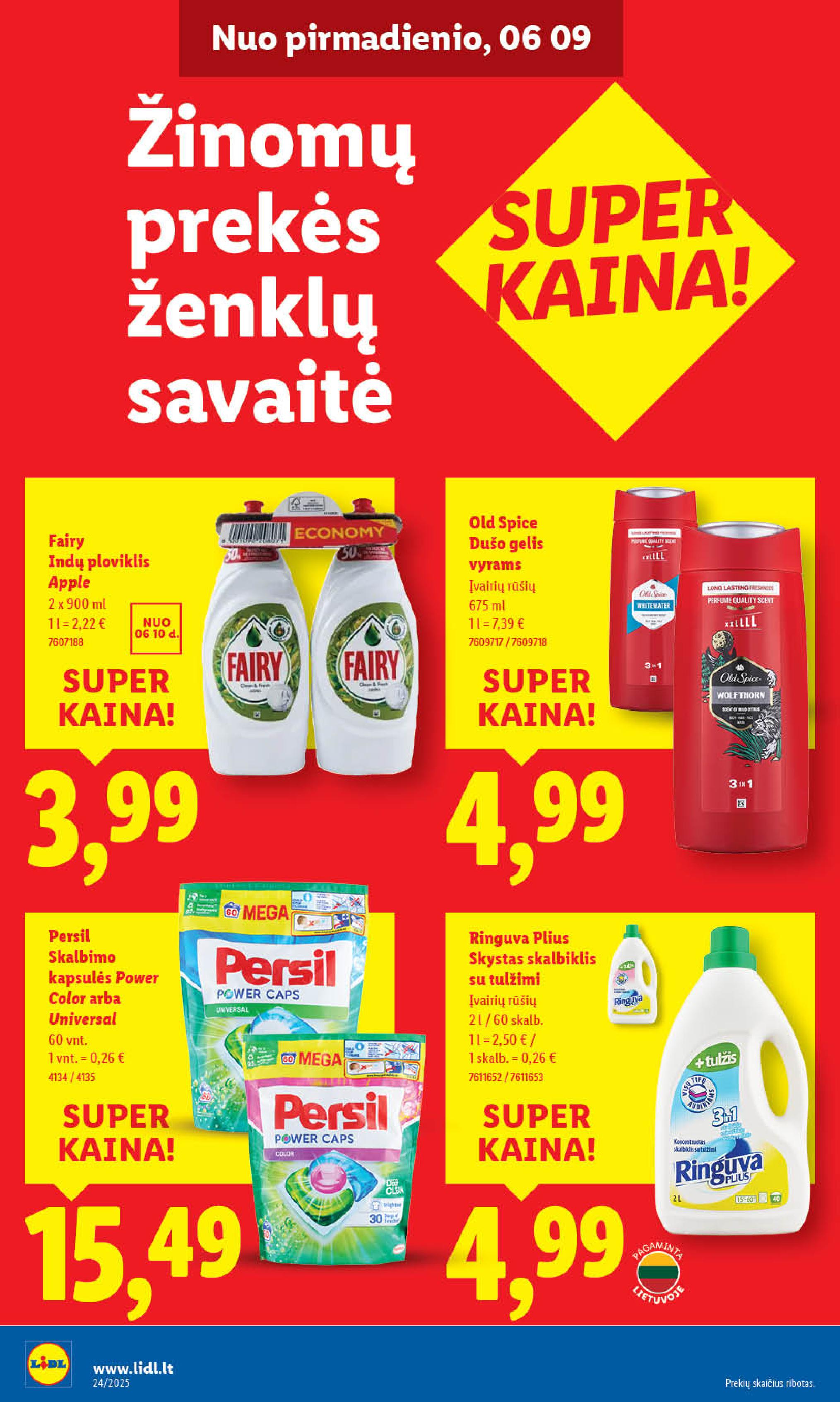LIDL maisto prekių leidinukas nuo ketvirtadienio 2025.06.12 iki 2025.06.15
