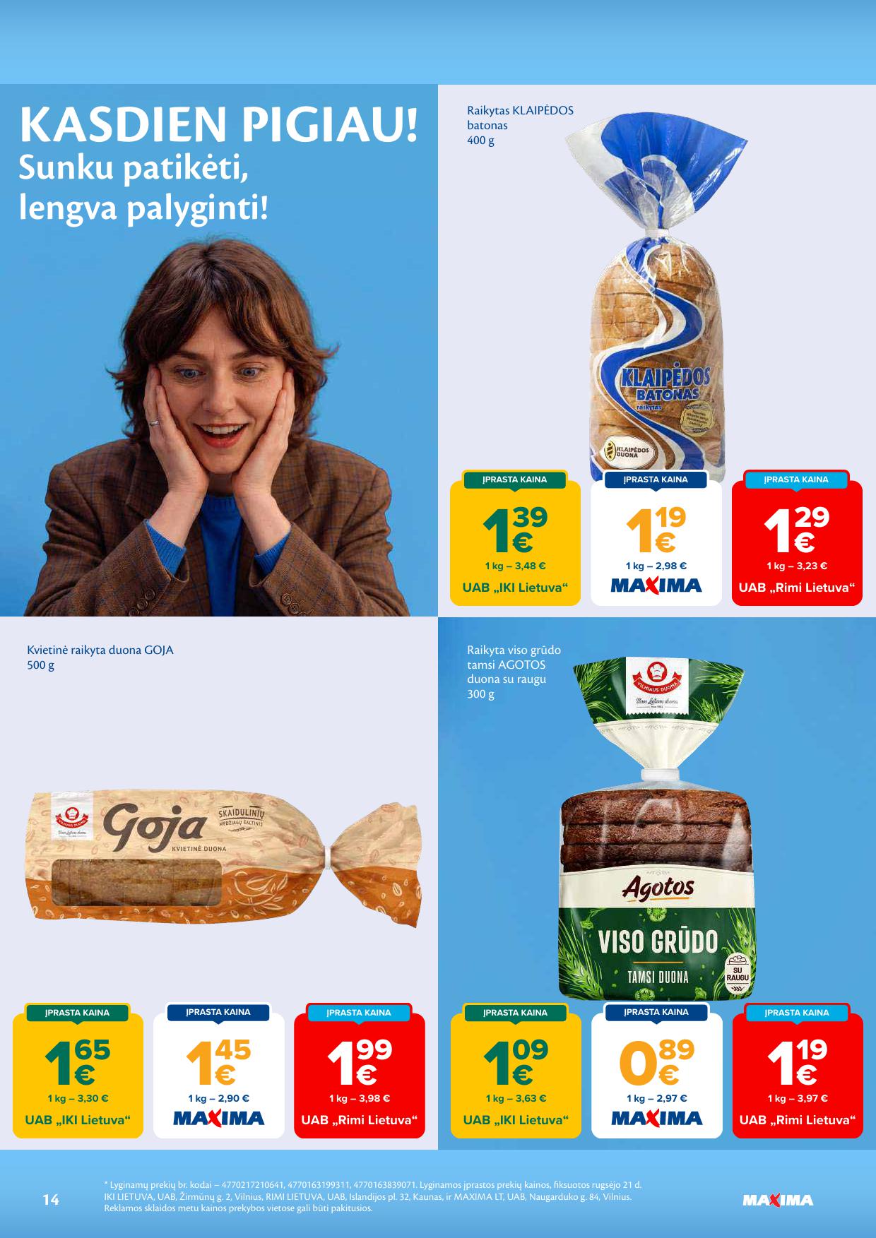 Naujausias MAXIMA kaininis katalogas 2026.09.29 - 2026.10.05