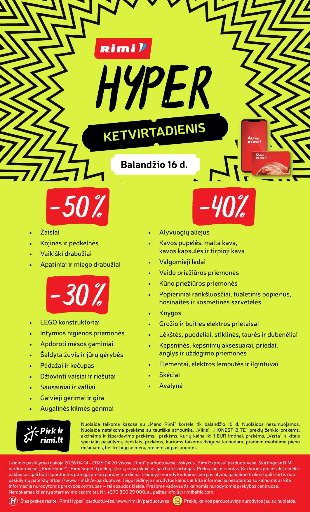 Naujausias RIMI kaininis katalogas 2026.04.14 - 2026.04.20