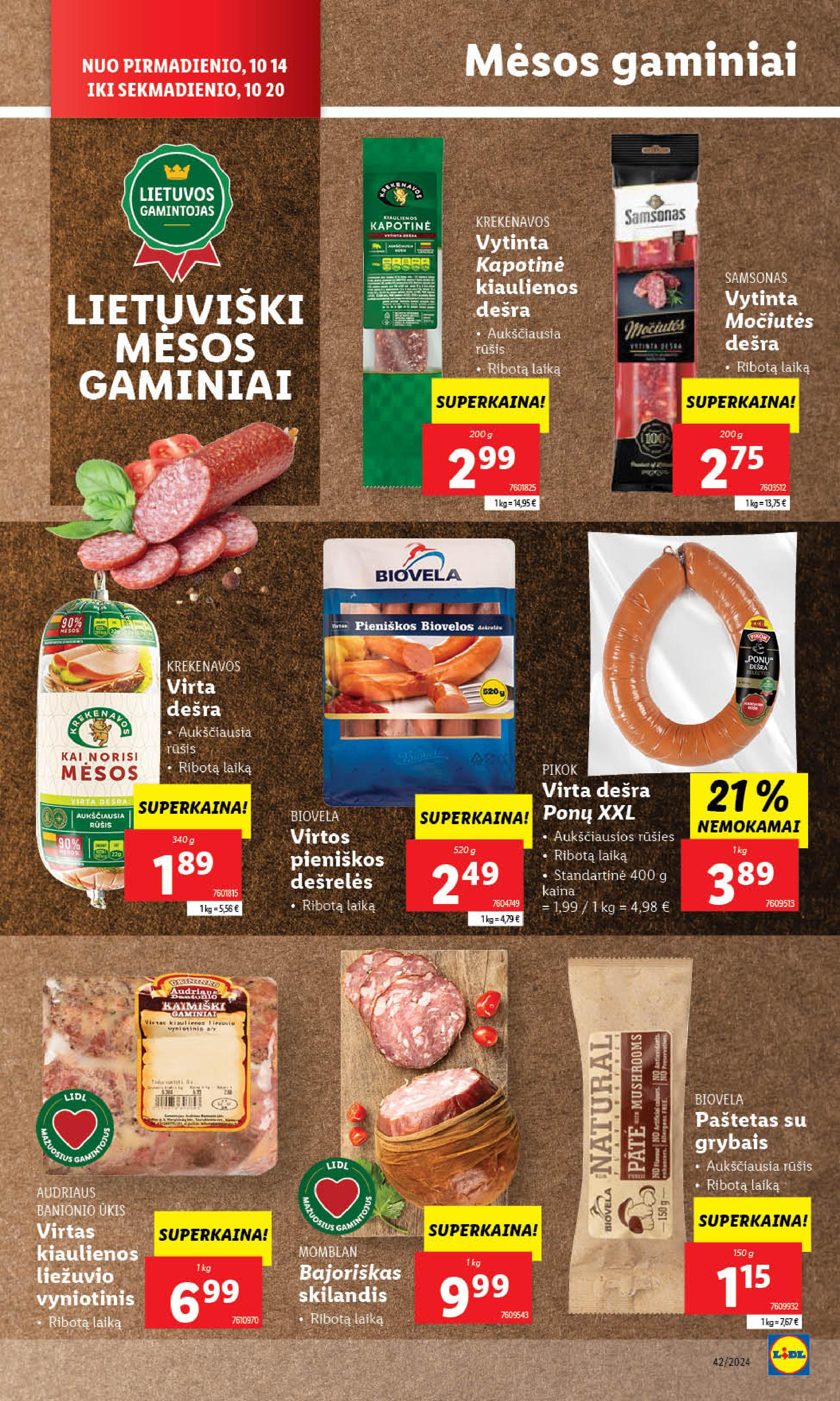 Naujausias LIDL kaininis katalogas 2024.10.14 - 2024.10.20