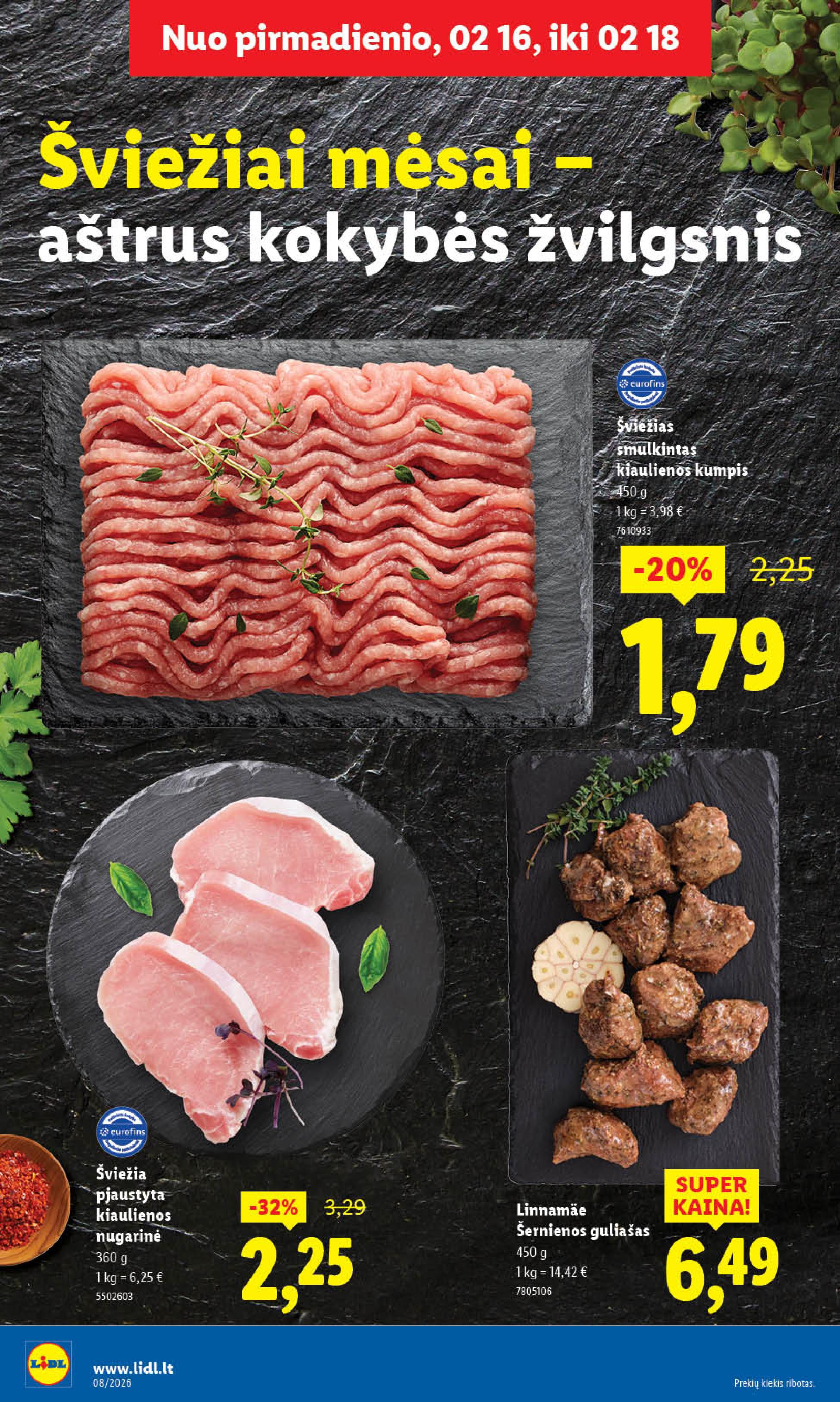 Naujausias LIDL kaininis katalogas 2026.02.16 - 2026.02.22