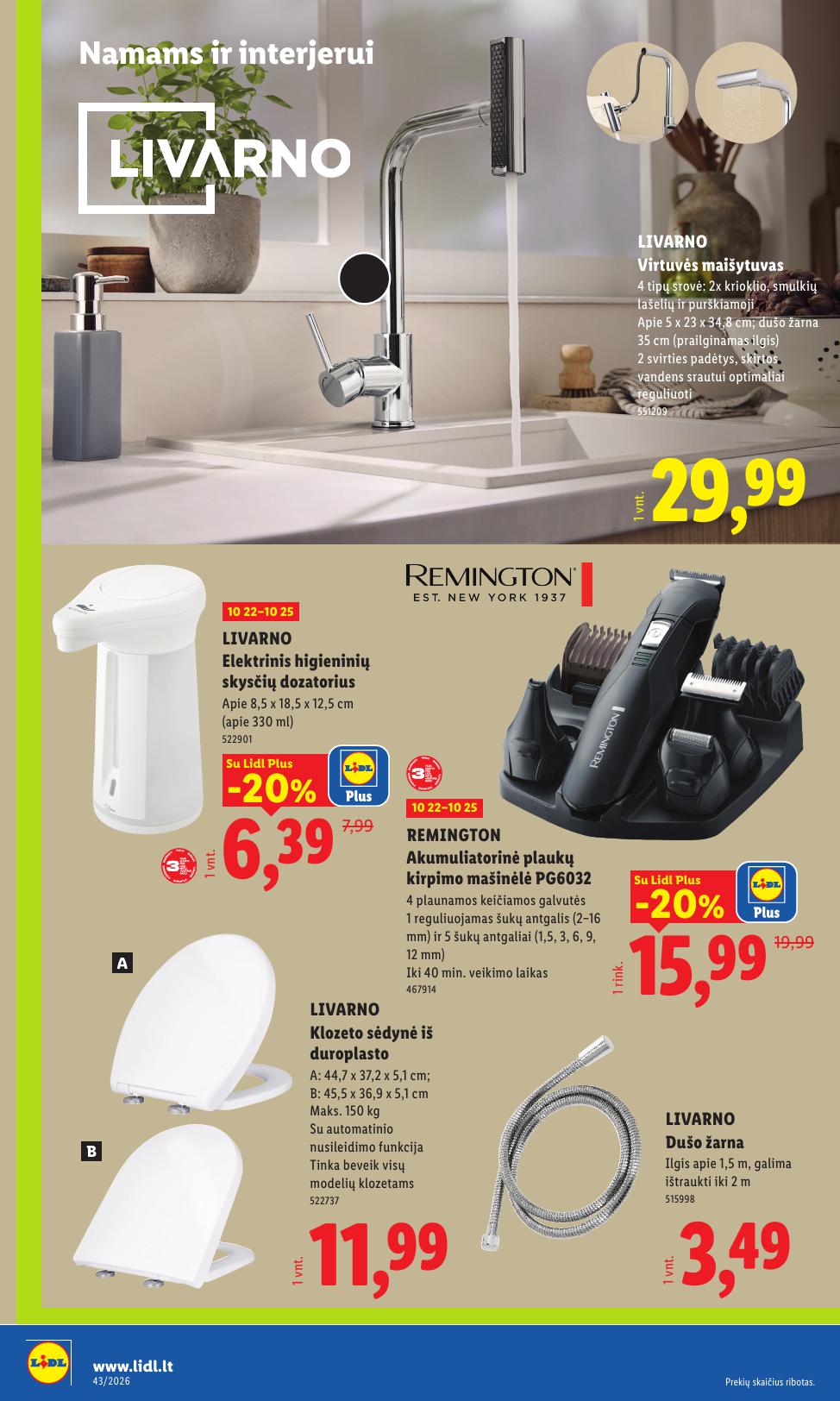 LIDL ne maisto prekių leidinys 2026.10.19 - 2026.10.25