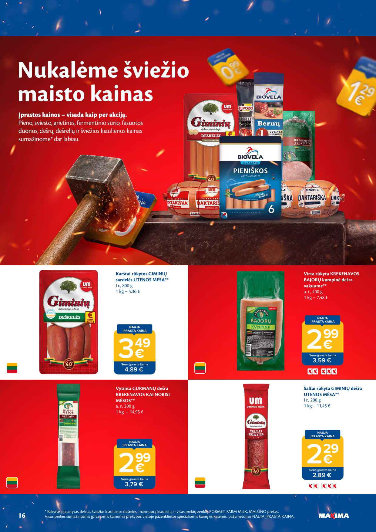 Naujausias MAXIMA kaininis katalogas 2026.08.25 - 2026.08.31