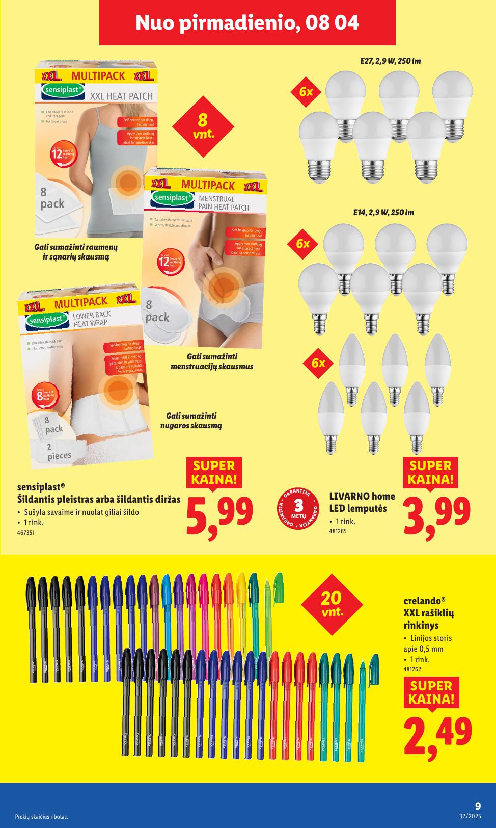 LIDL ne maisto prekių leidinys 2025.08.04 - 2025.08.10