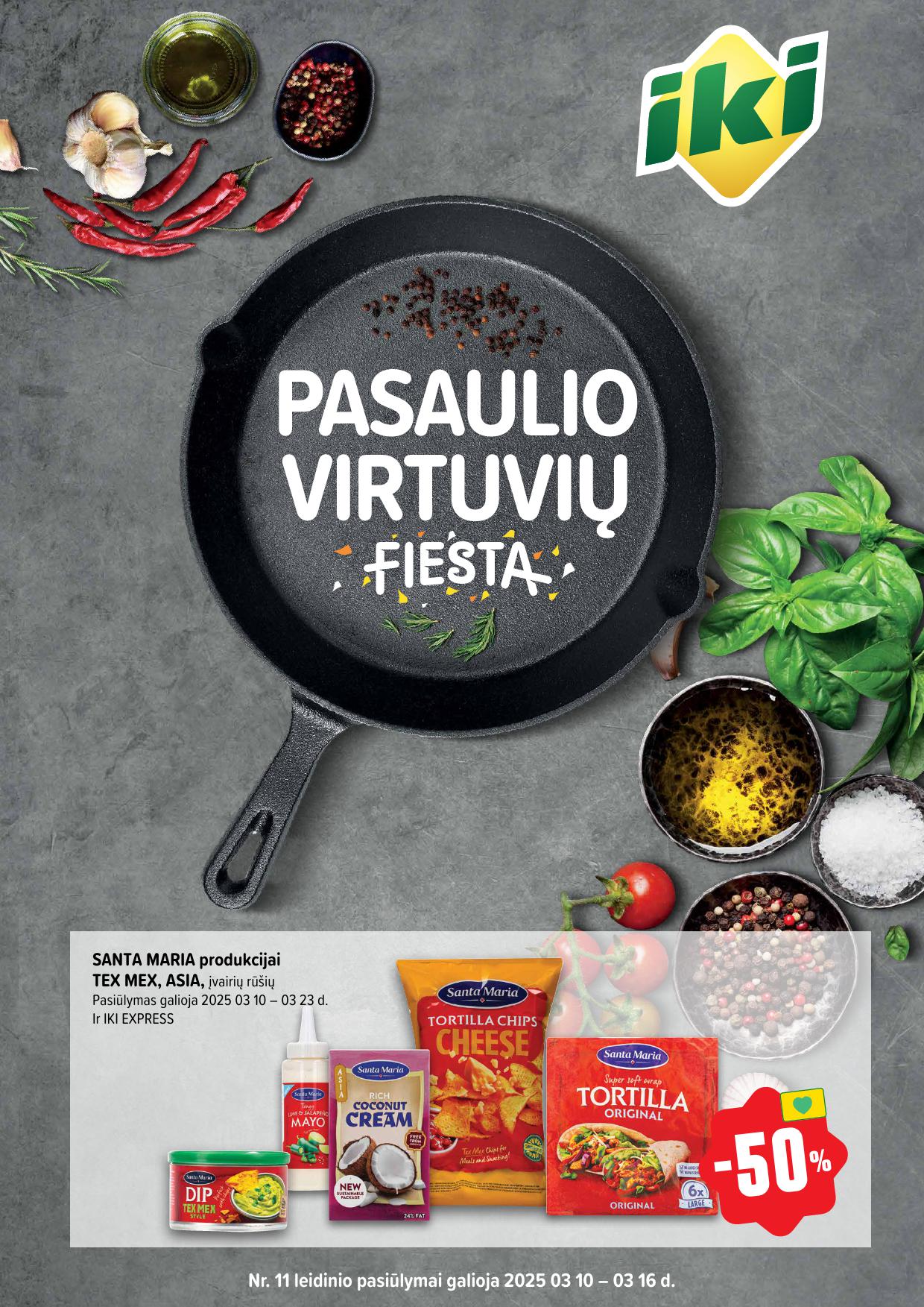 IKI katalogas "Pasaulio virtuvių fiesta" 2025.03.10 iki 2025.03.16