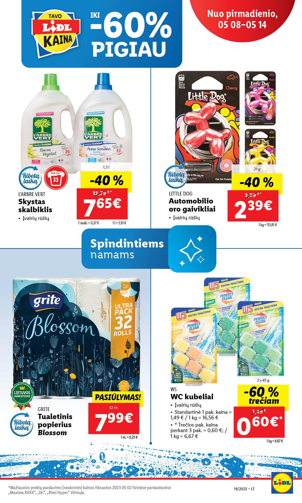 Naujausias LIDL kaininis katalogas 2023.05.08 - 2023.05.14
