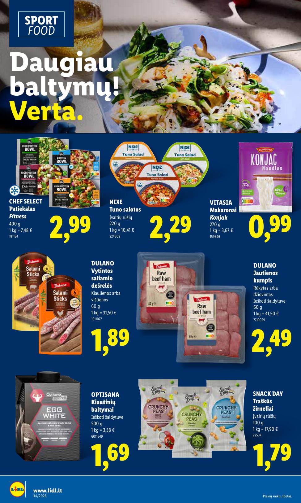 Naujausias LIDL kaininis katalogas 2026.08.17 - 2026.08.23