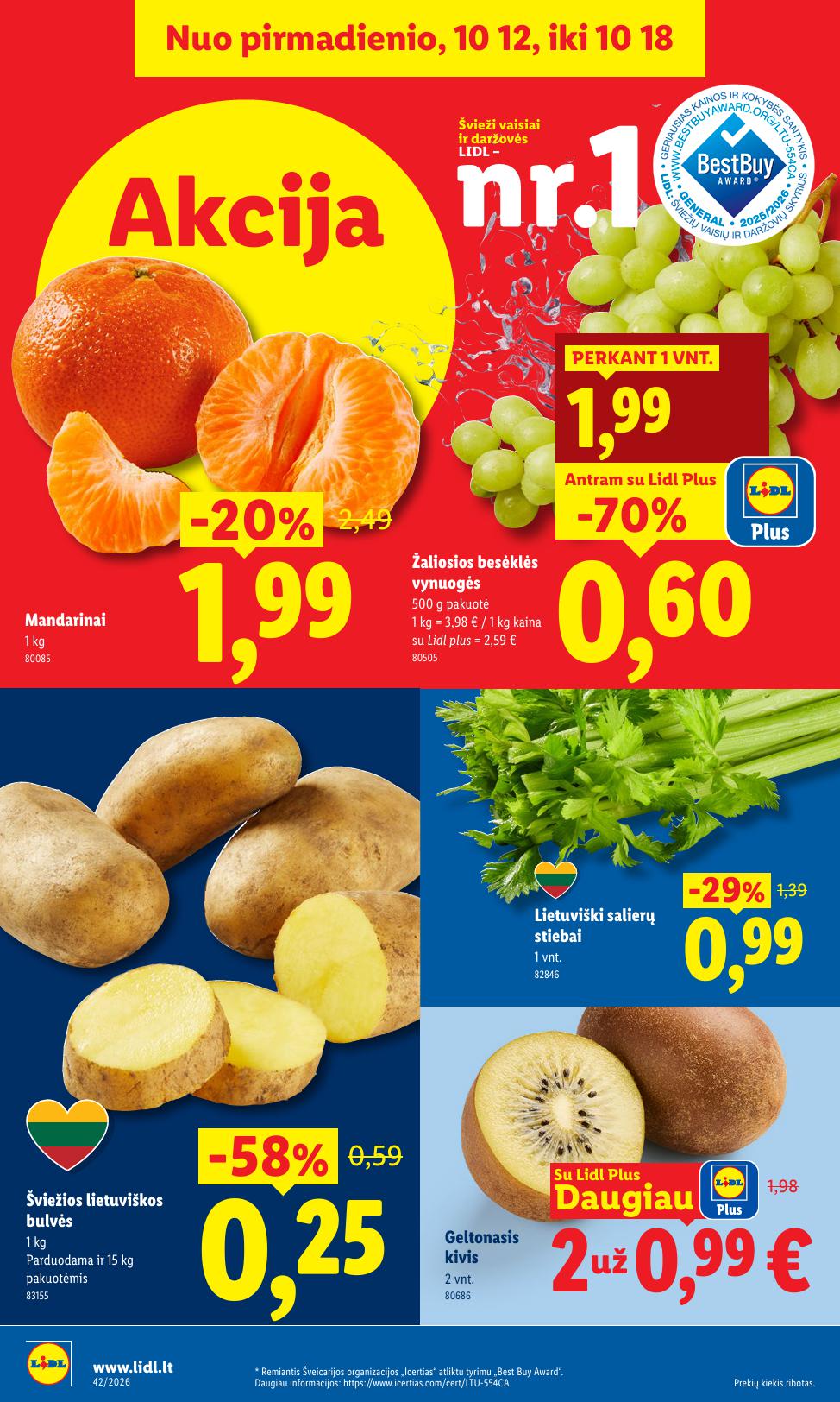 Naujausias LIDL kaininis katalogas 2026.10.12 - 2026.10.18