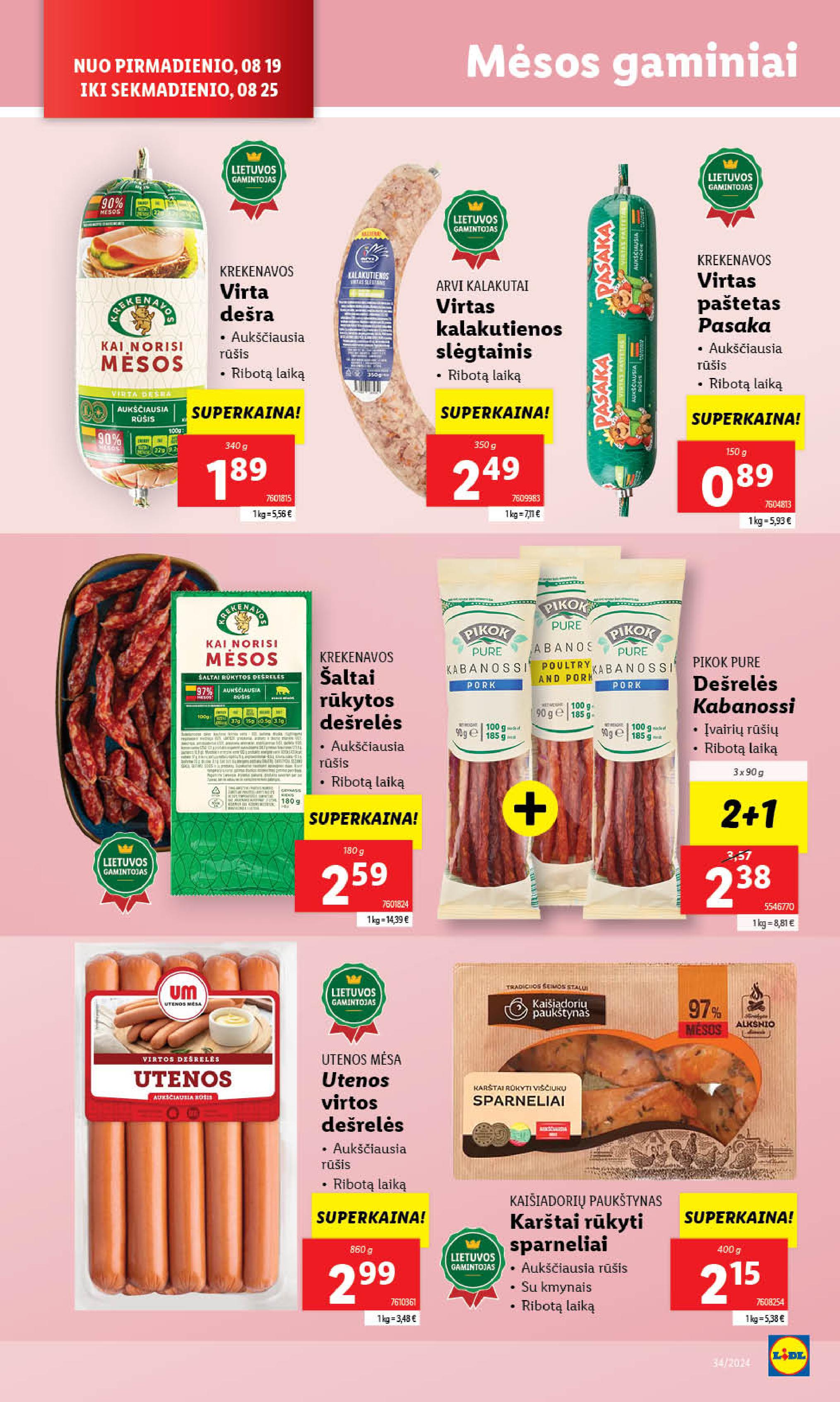 Naujausias LIDL kaininis katalogas 2024.08.19 - 2024.08.25