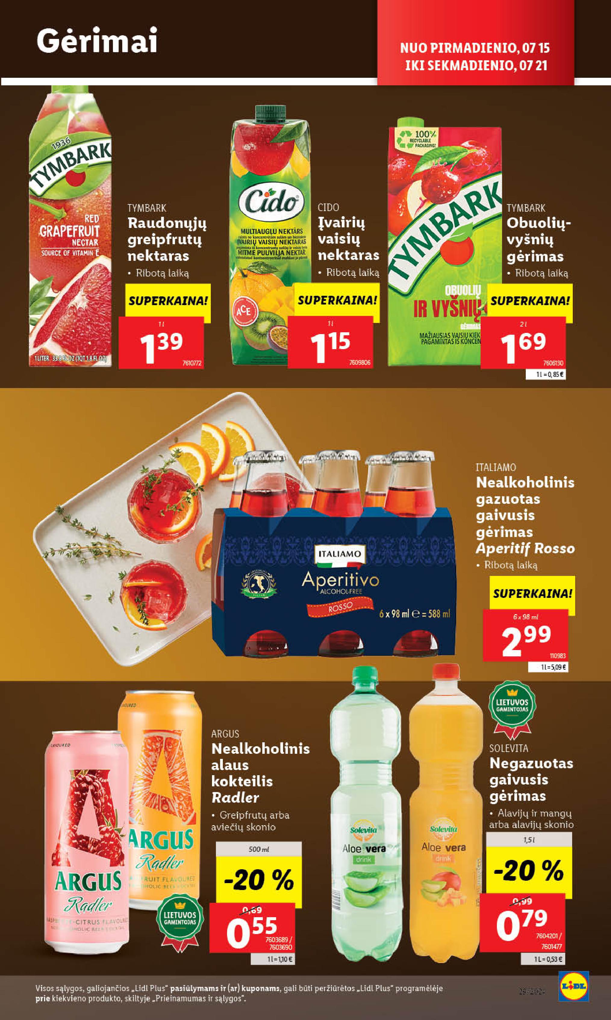 Naujausias LIDL kaininis katalogas 2024.07.15 - 2024.07.21