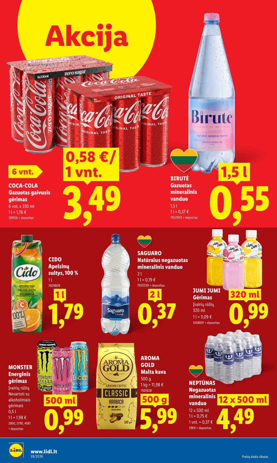 LIDL akcijų ir nuolaidų leidinys 2026.09.21 - 2026.09.27