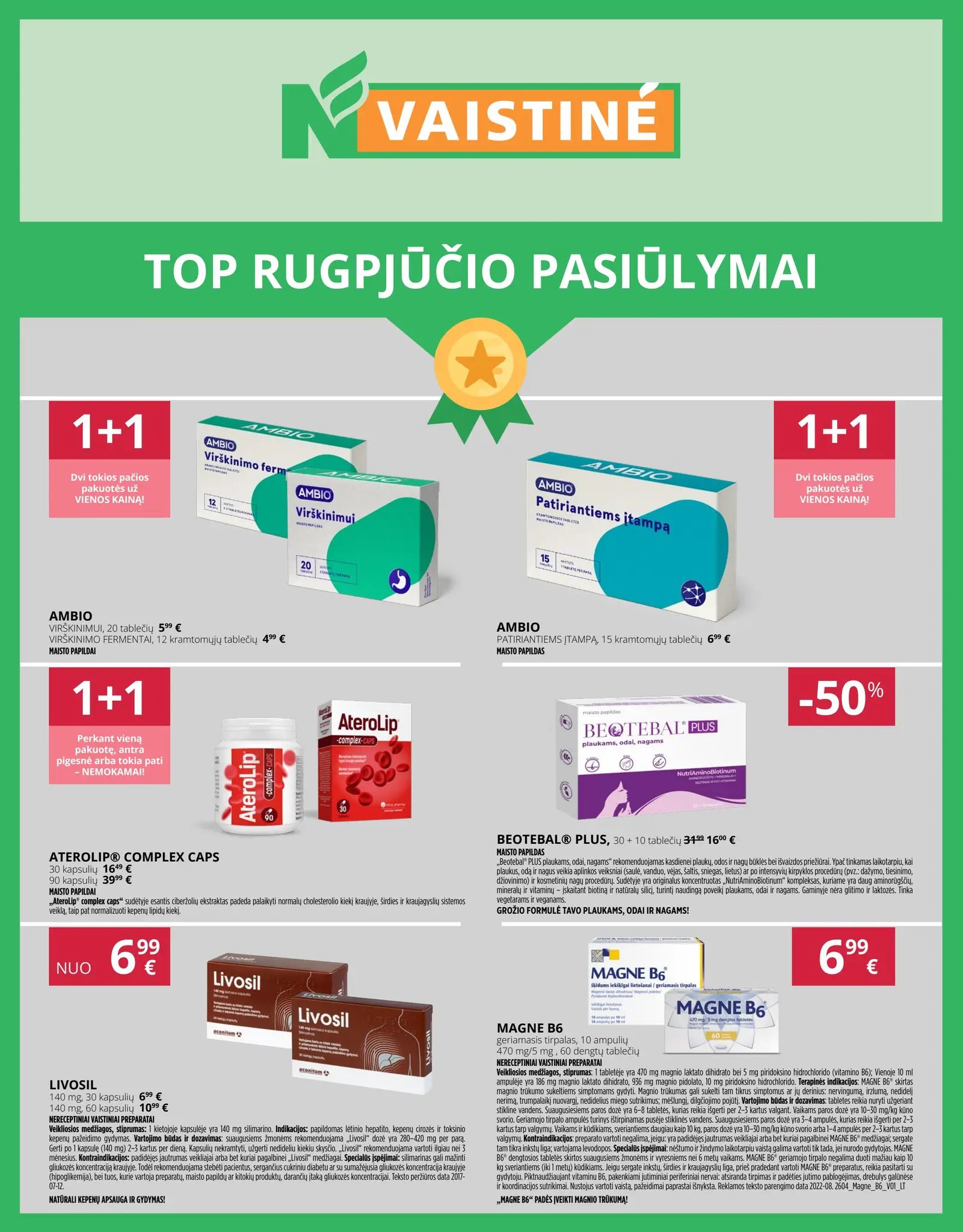 Naujas NORFOS vaistinės leidinys nuo 2026.08.01 - 2026.08.31