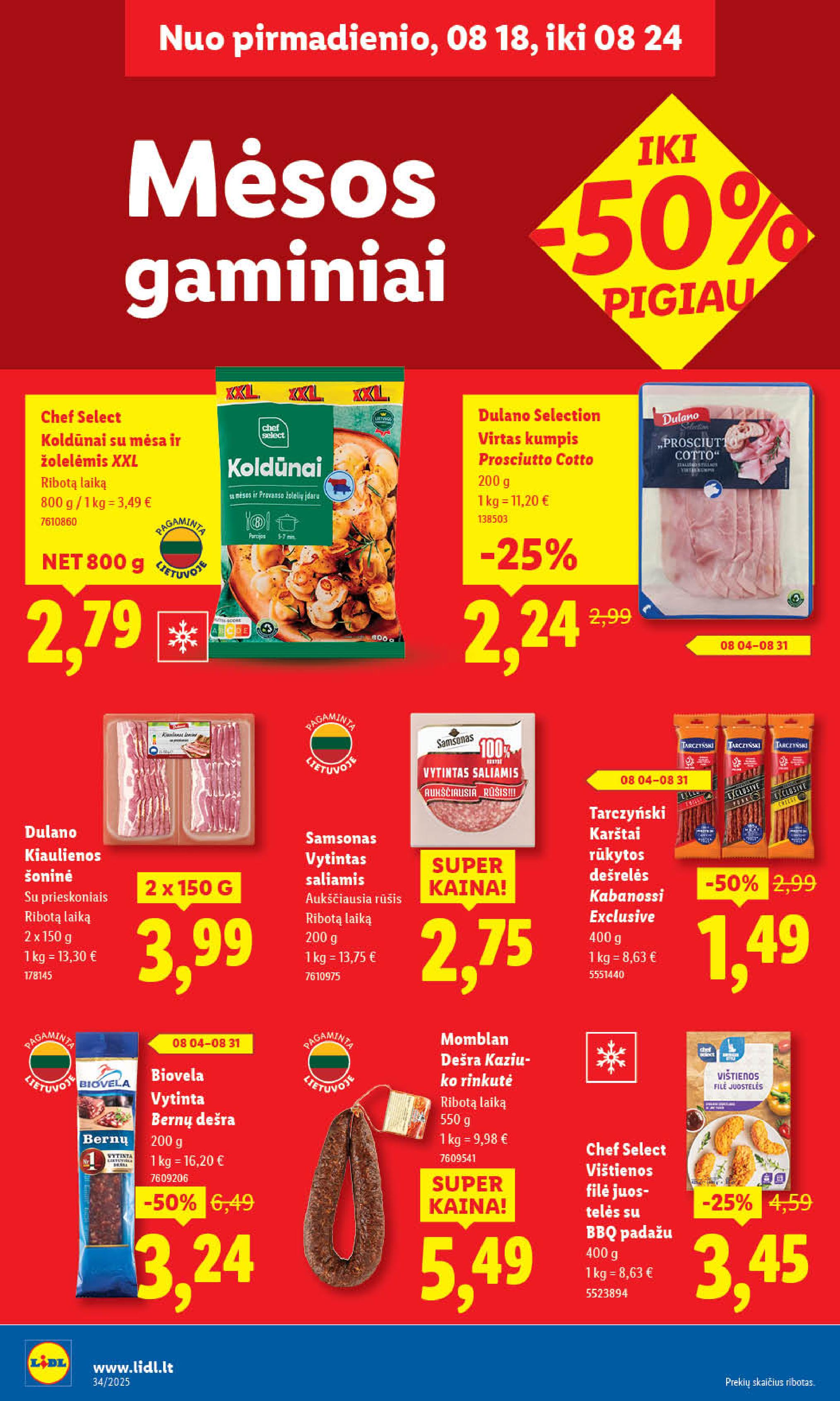 Naujausias LIDL kaininis katalogas 2025.08.18 - 2025.08.24