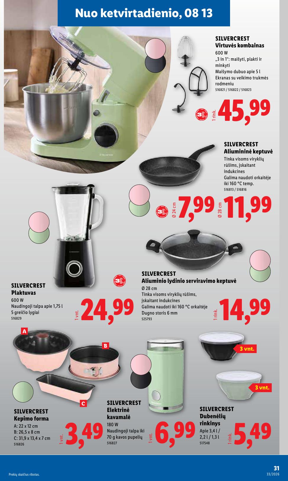 LIDL ne  maisto prekių leidinys 2026.08.10 - 2026.08.16