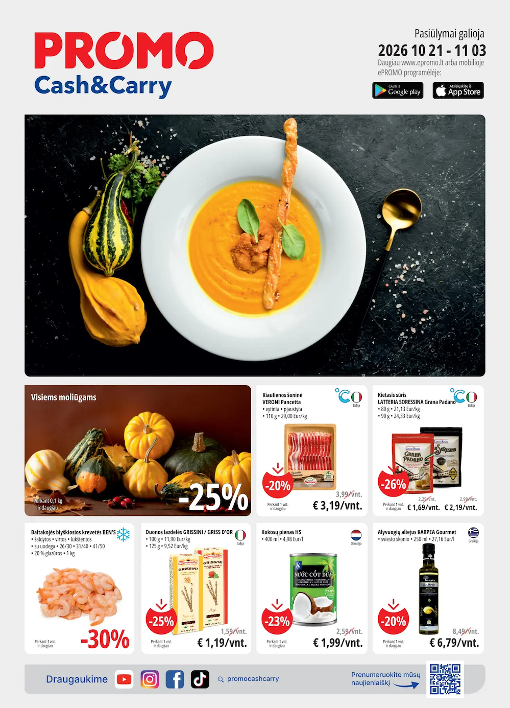 Naujas PROMO Cash&amp;Carry leidinys nuo 2026.10.21 iki 2026.11.03