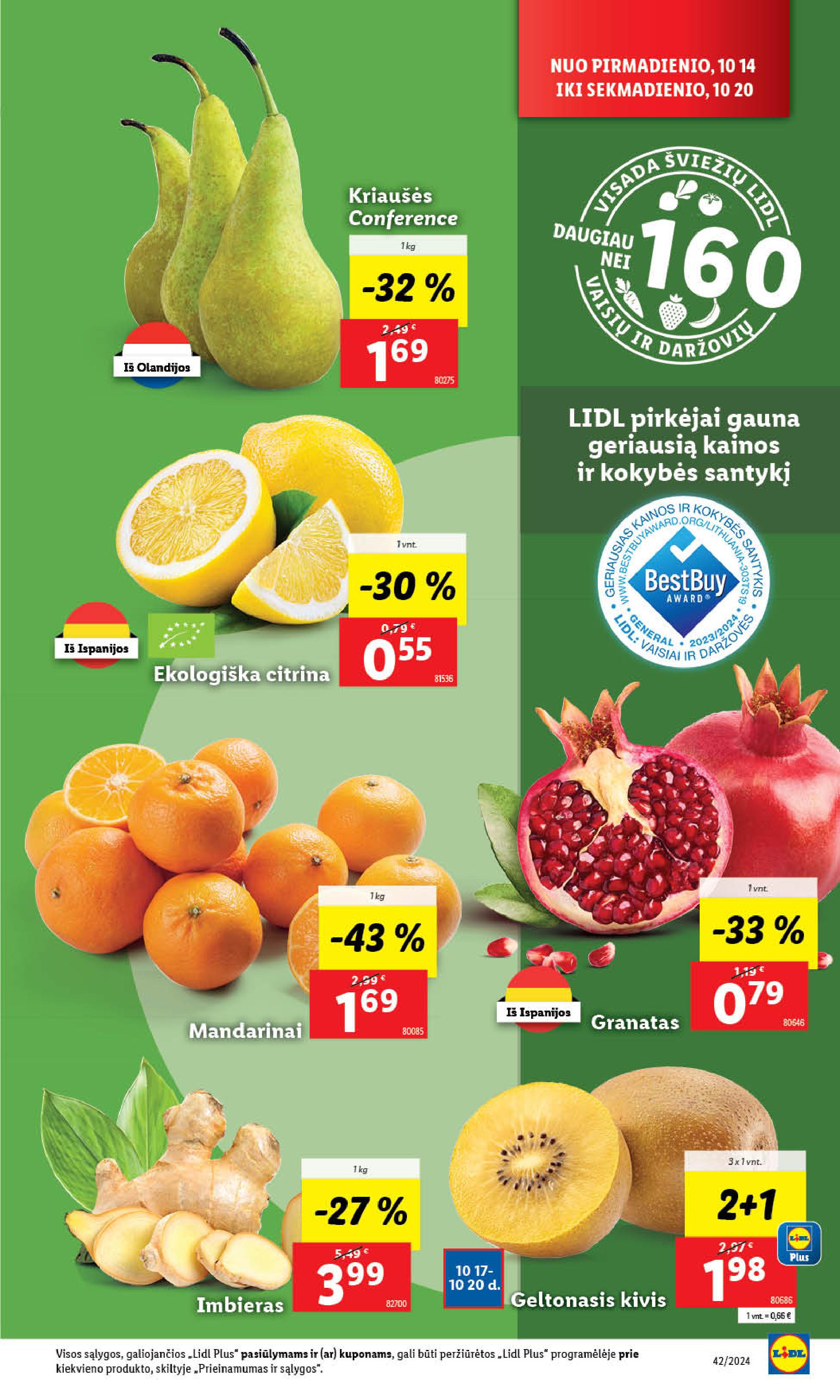 Naujausias LIDL kaininis katalogas 2024.10.14 - 2024.10.20