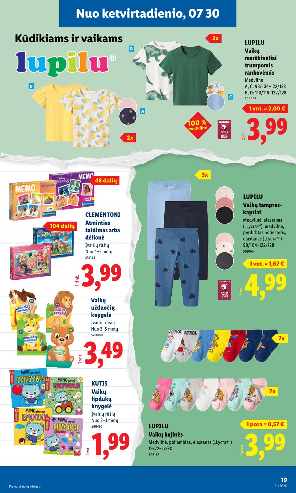 LIDL ne  maisto prekių leidinys 2026.07.27 - 2026.08.02