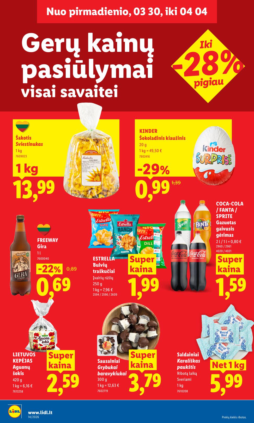 Naujausias LIDL kaininis katalogas 2026.03.30 - 2026.04.04