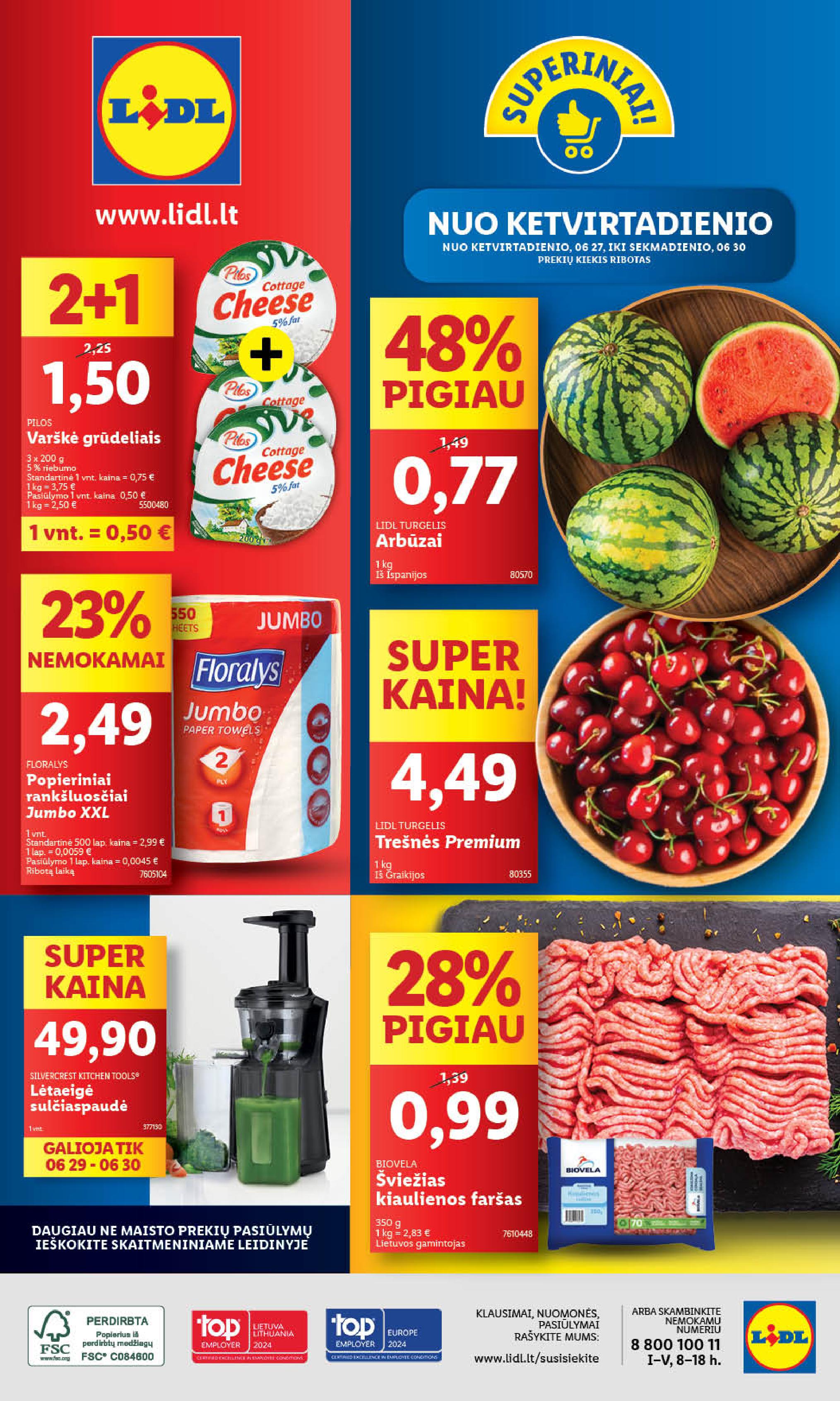 Naujausias LIDL kaininis katalogas 2024.06.24 - 2024.06.30