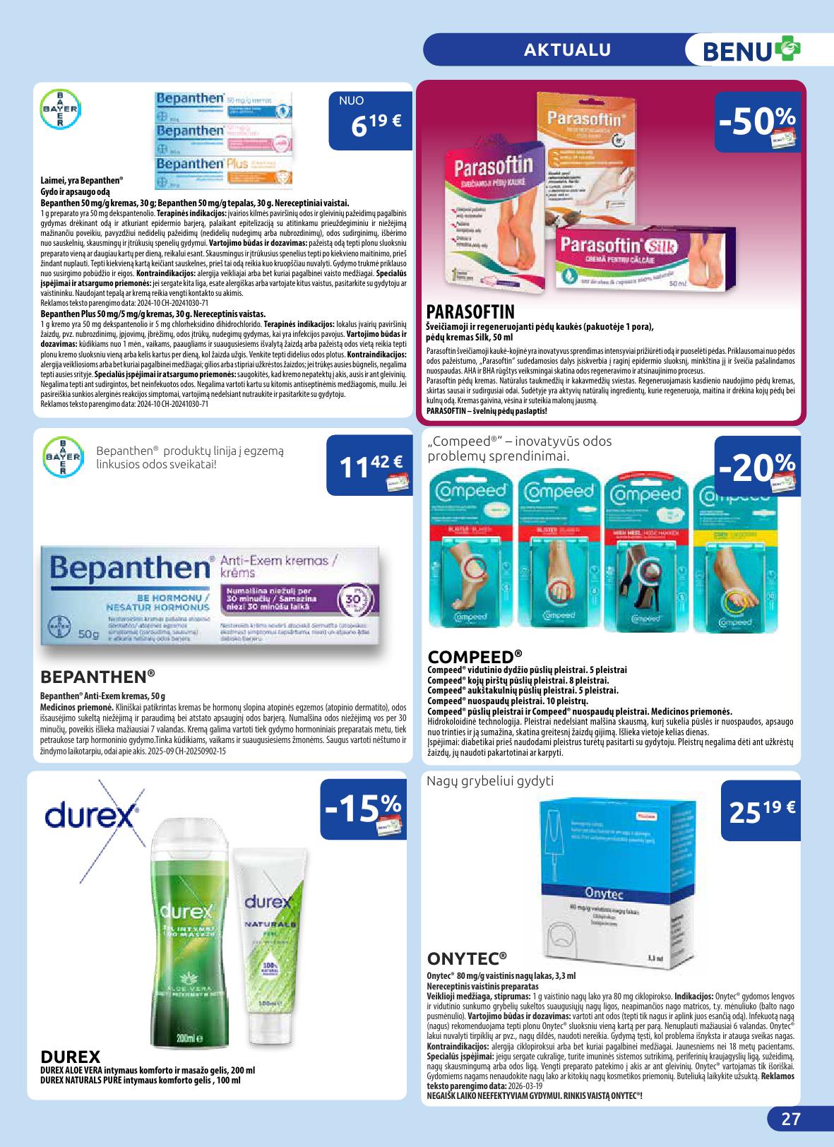 BENU vaistinės akcijų ir nuolaidų leidinys 2026.09.01 - 2026.09.30