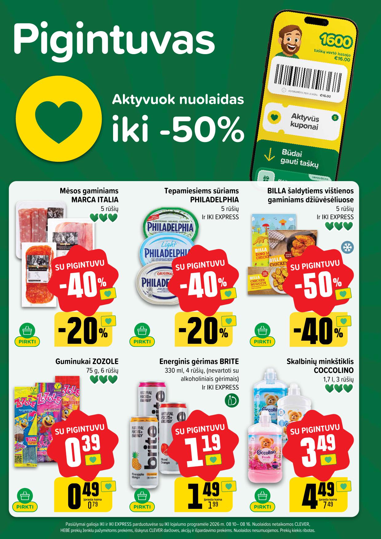 IKI SAVAITĖLĖ akcijų ir nuolaidų leidinys Nr.33 2026.08.10 - 2026.08.16