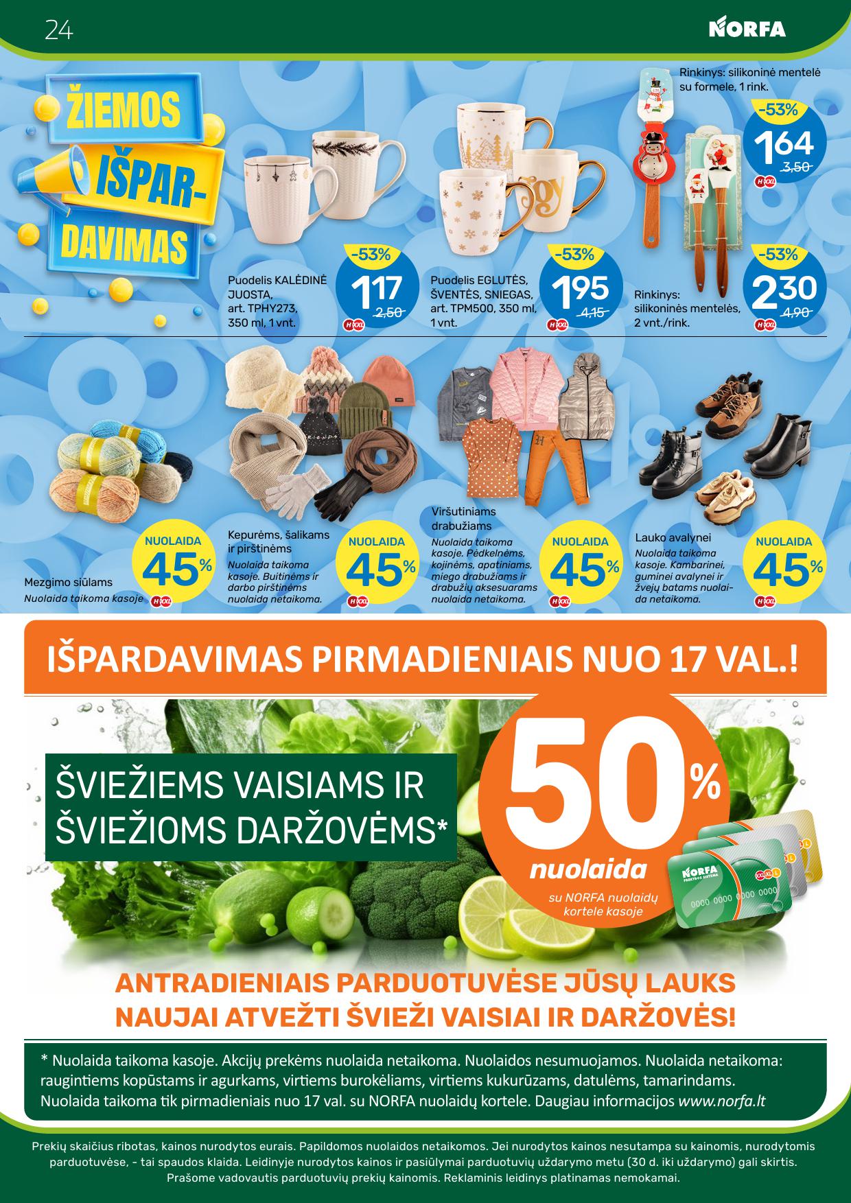 Naujausias NORFA kaininis katalogas 2025.01.23 - 2025.02.05