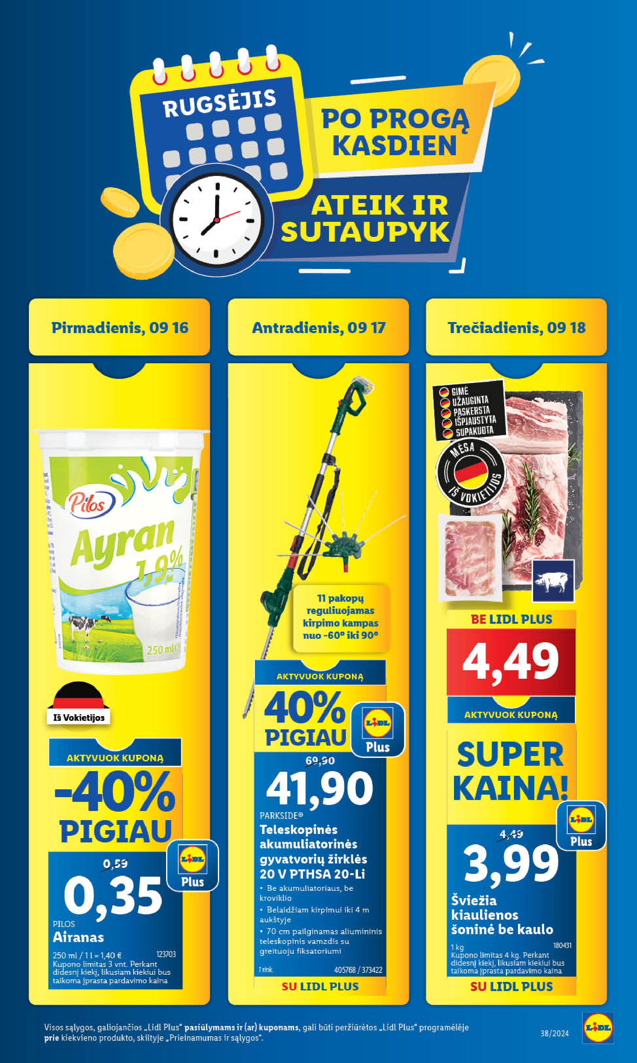 Naujausias LIDL kaininis katalogas 2024.09.16 - 2024.09.22