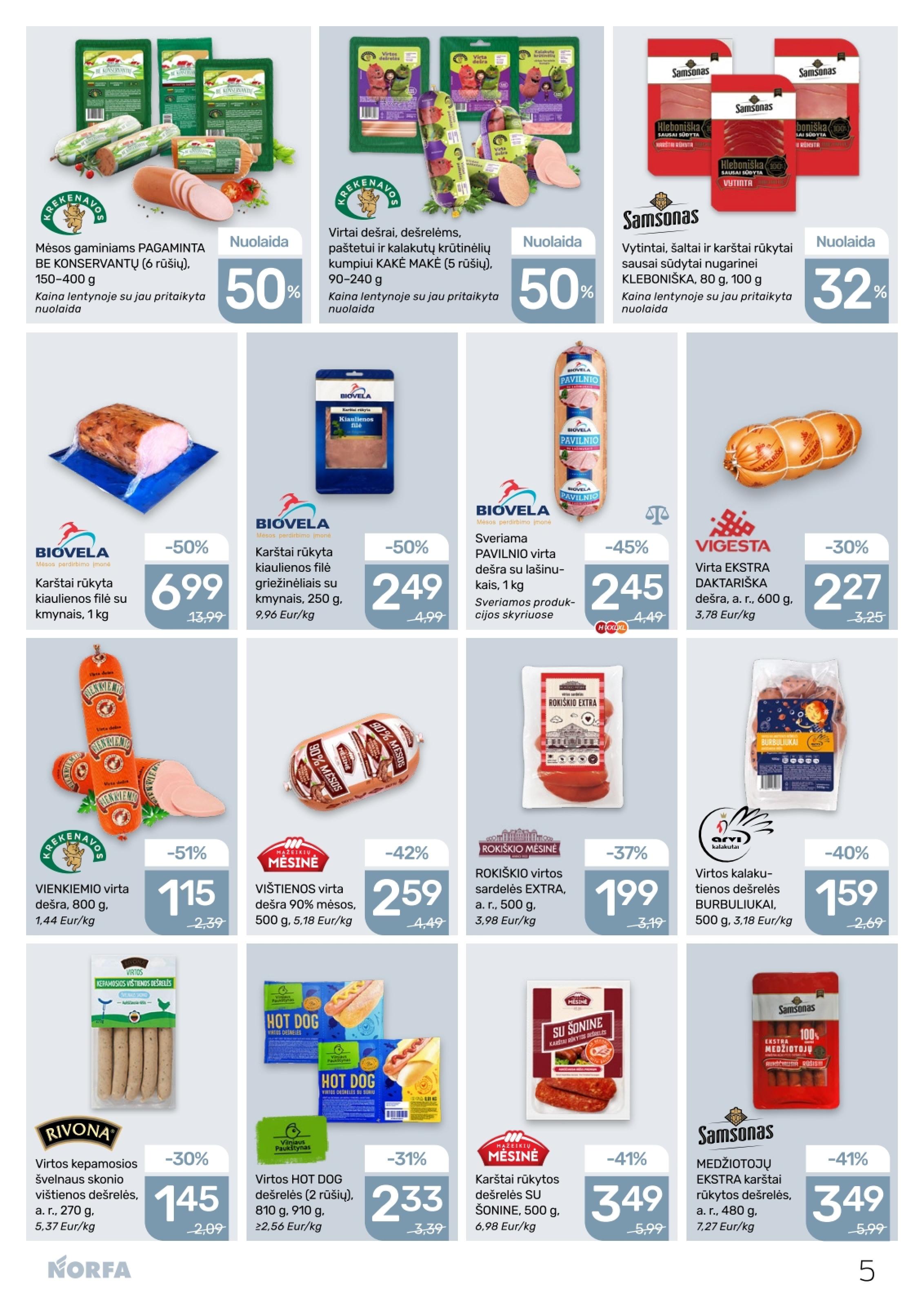 Naujausias NORFA kaininis katalogas 2026.04.02 - 2026.04.15