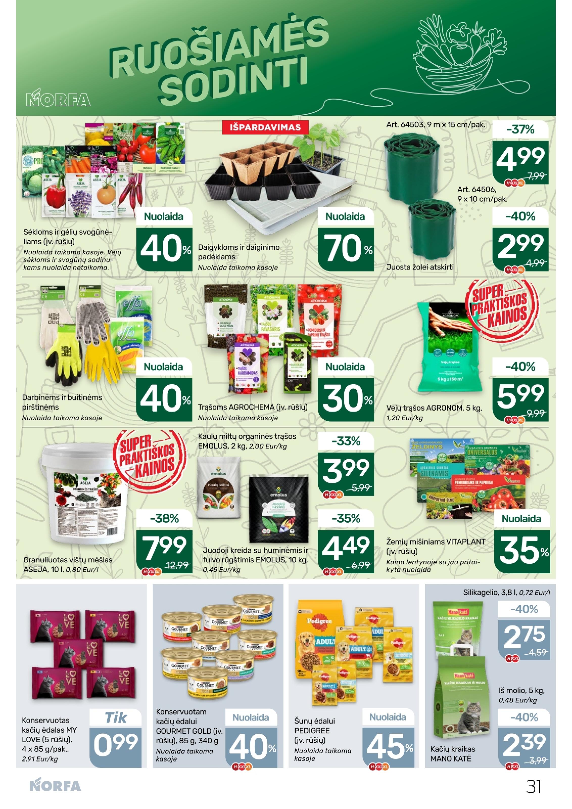 NORFA akcijų ir nuolaidų leidinys Nr.8 2026.04.16 - 2026.04.29