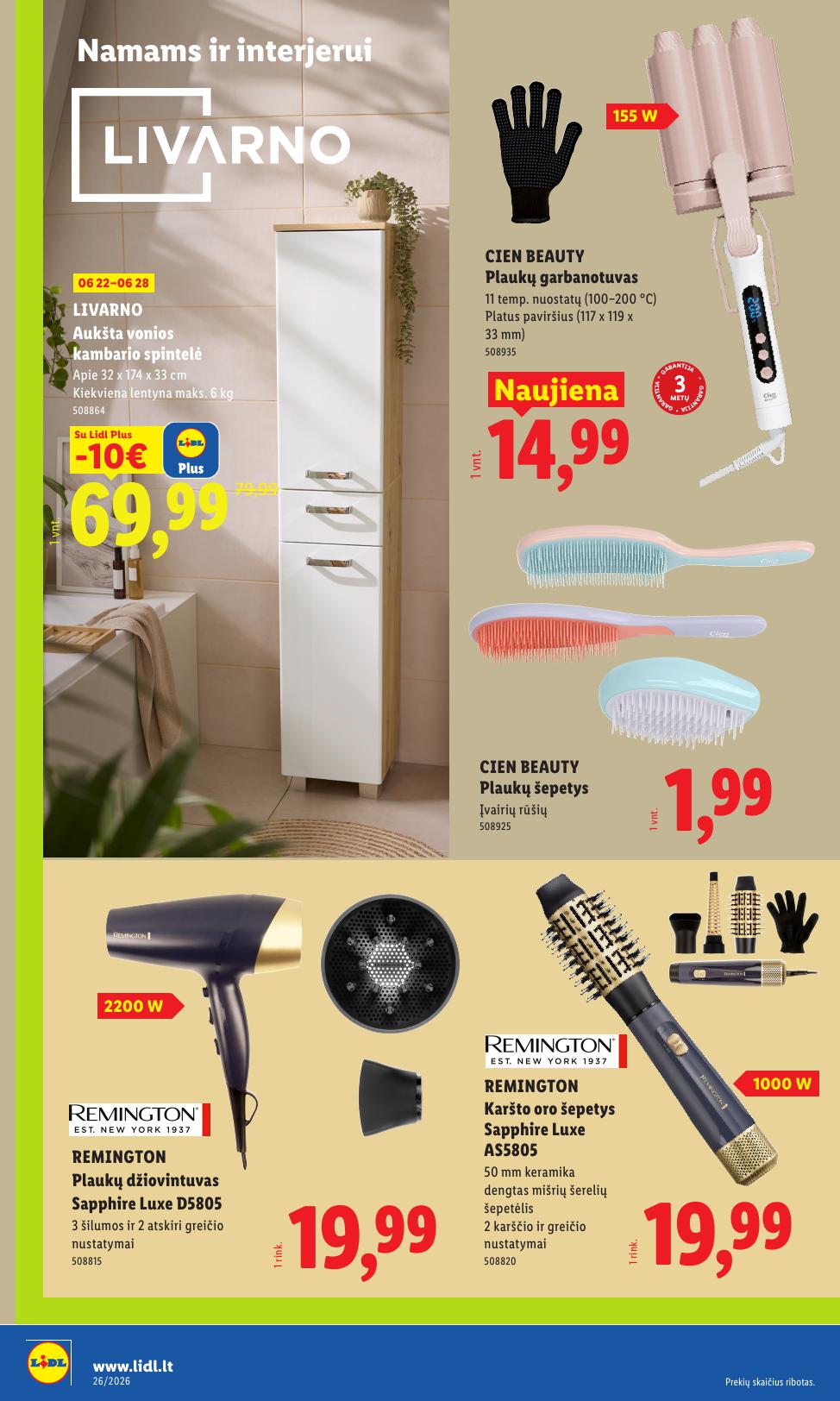 LIDL ne maisto prekių leidinys 2026.06.22 - 2026.06.28