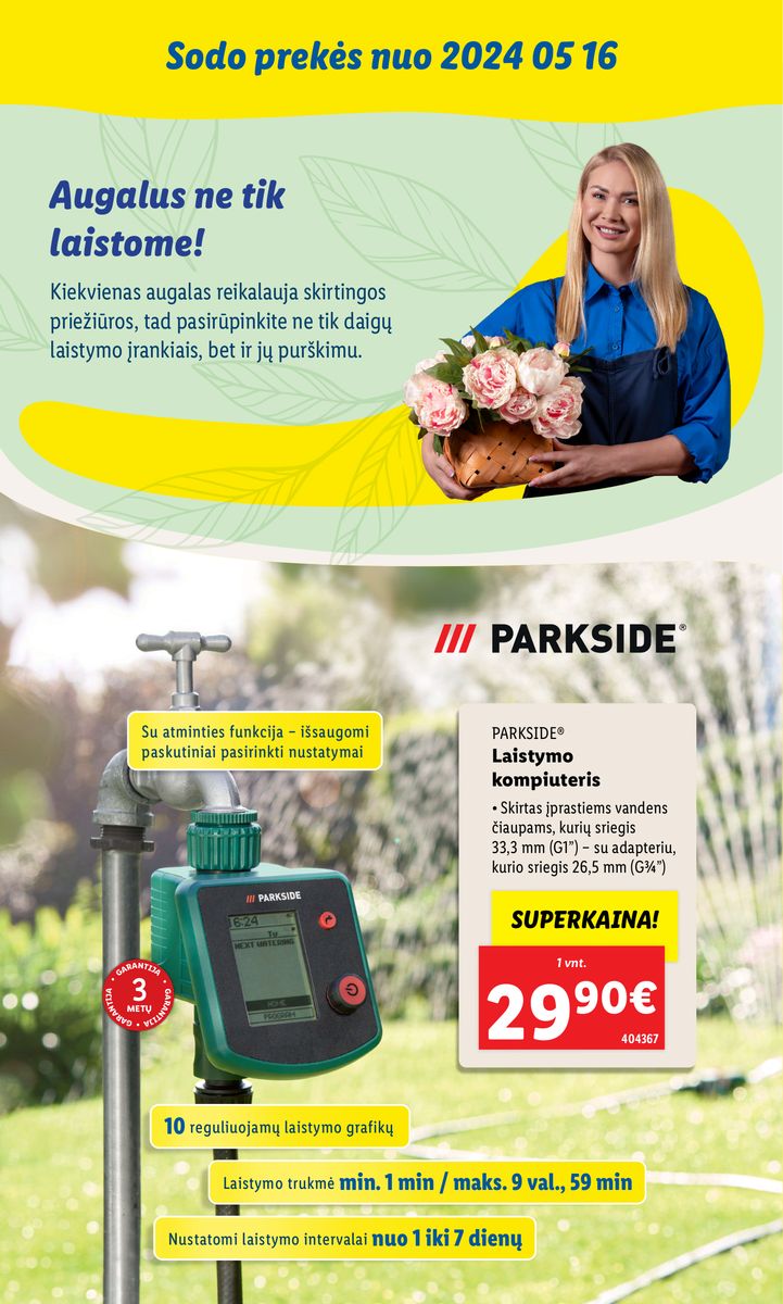 LIDL SODO PREKIŲ KATALOGAS "Visi į sodą"
