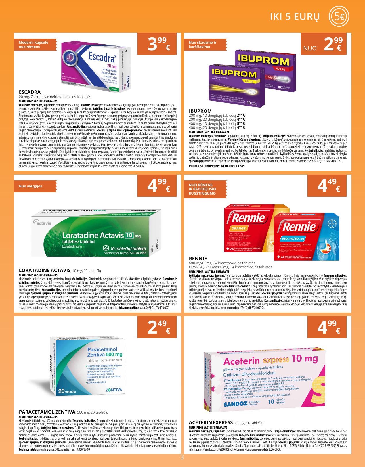 NORFOS vaistinės akcijų ir nuolaidų leidinys 2026.03.01 - 2026.03.31
