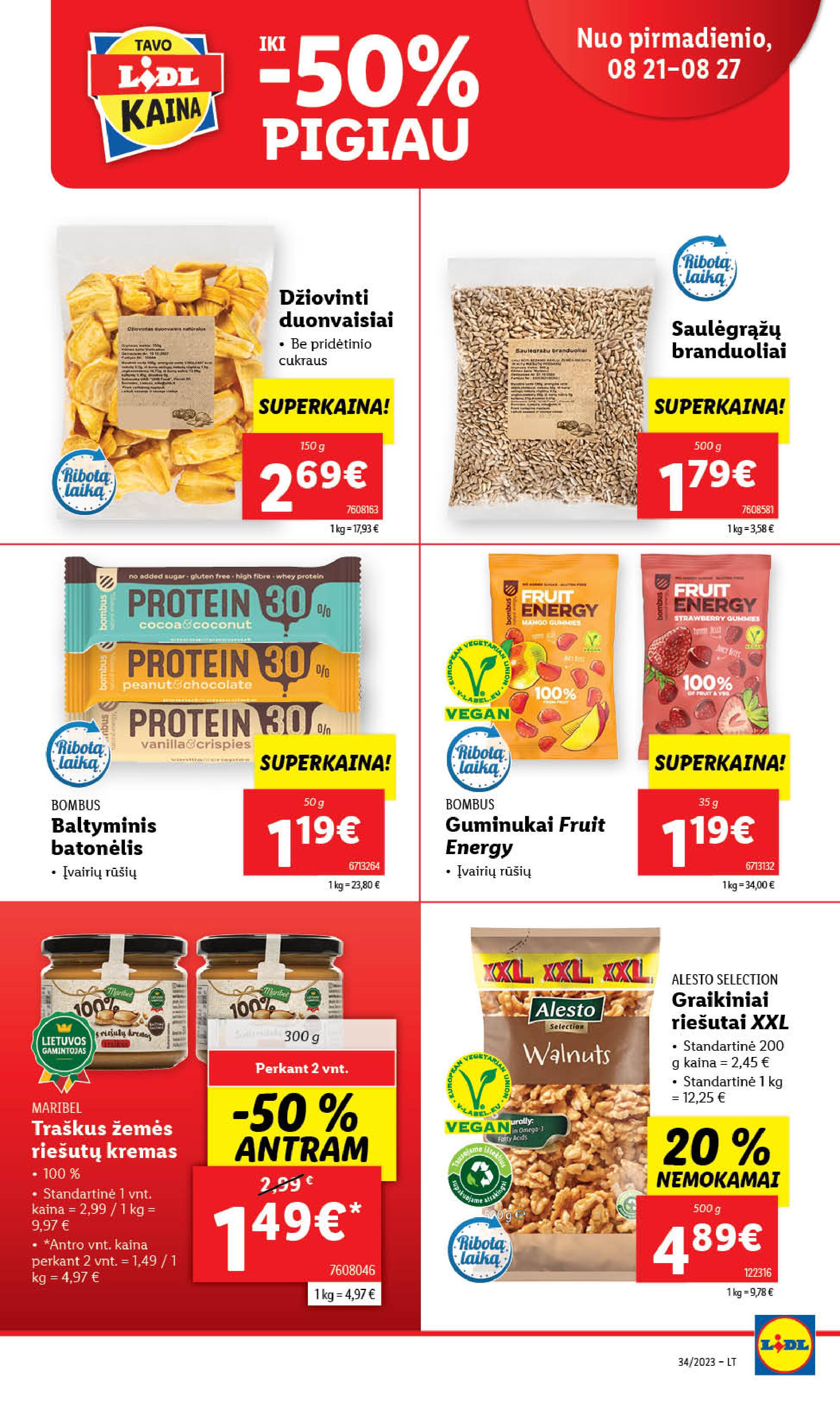 Naujausias LIDL kaininis katalogas 2023.08.21 - 2023.08.27
